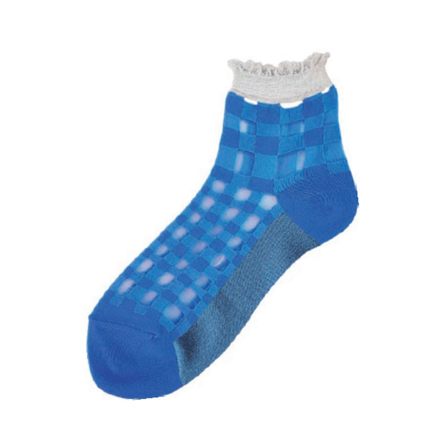 andeotte シースルーショートソックス GINGHAM - 画像3