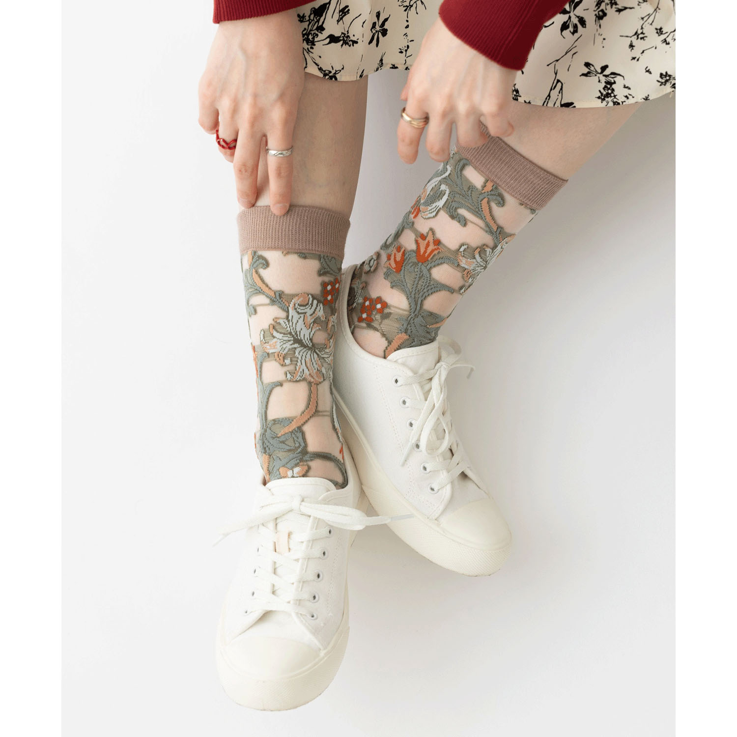 ジュビリー モリス柄 シースルーソックス - 画像7