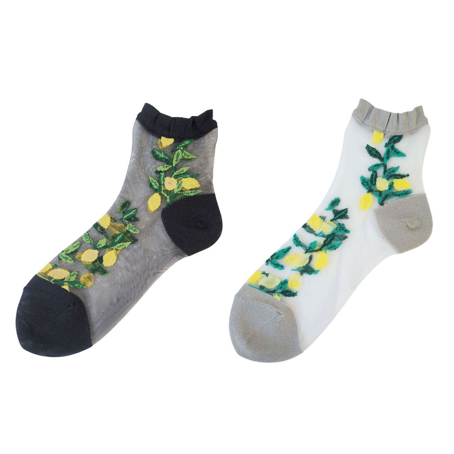 andeotte シースルーショートソックス LEMON - 画像1