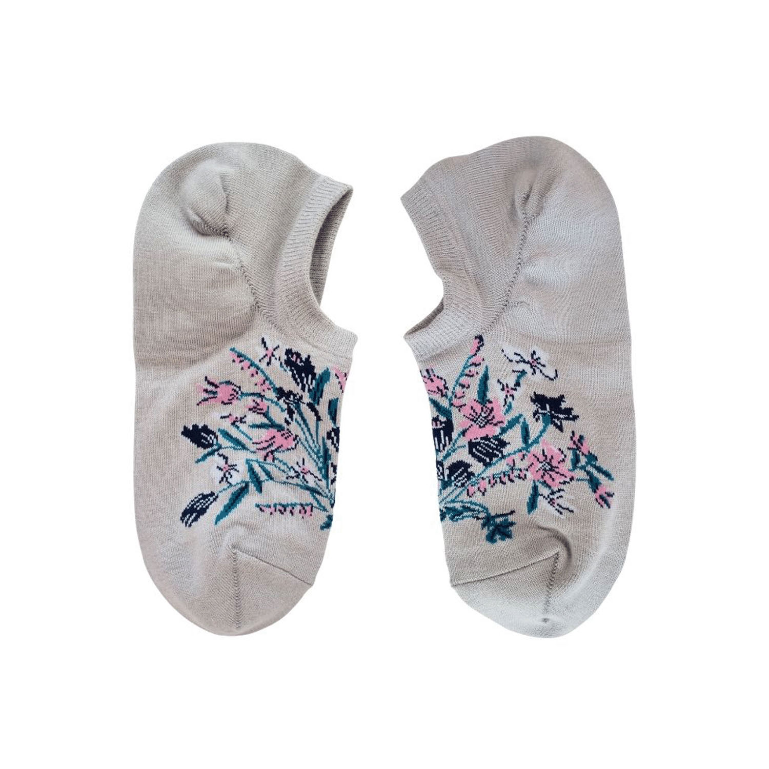 andeotte ハイゲージスニーカー丈ソックス FLORAL LIFE