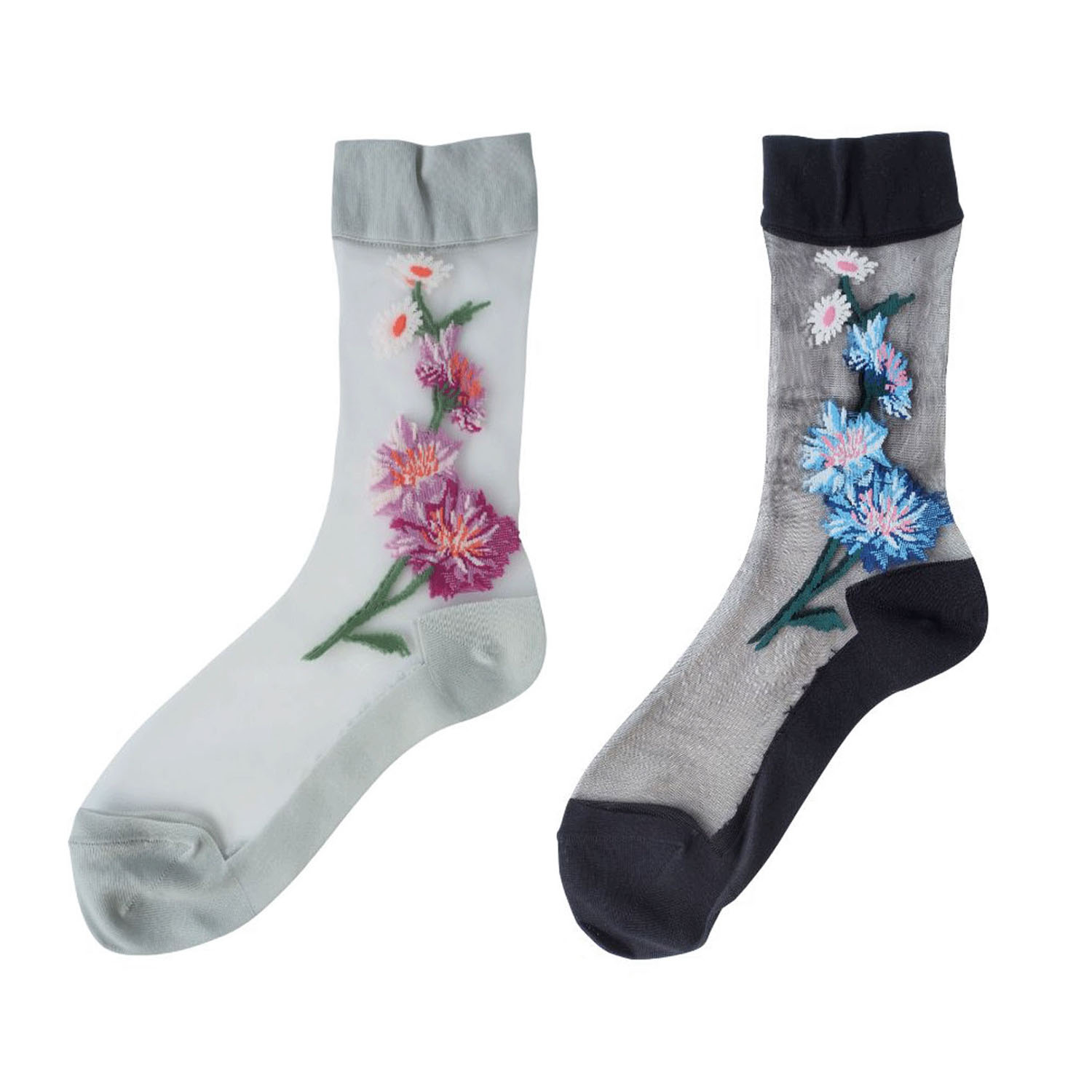 andeotte シースルーソックス CORN FLOWER - 画像1