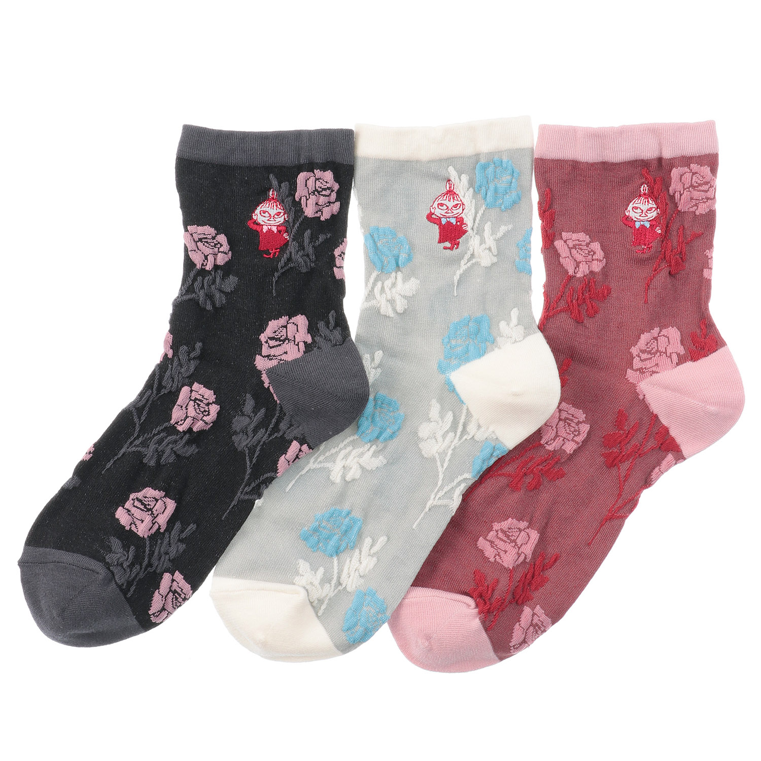 MOOMIN 母の日 ロークルー丈 逆スパ 薔薇ミイ刺繍 - 画像1