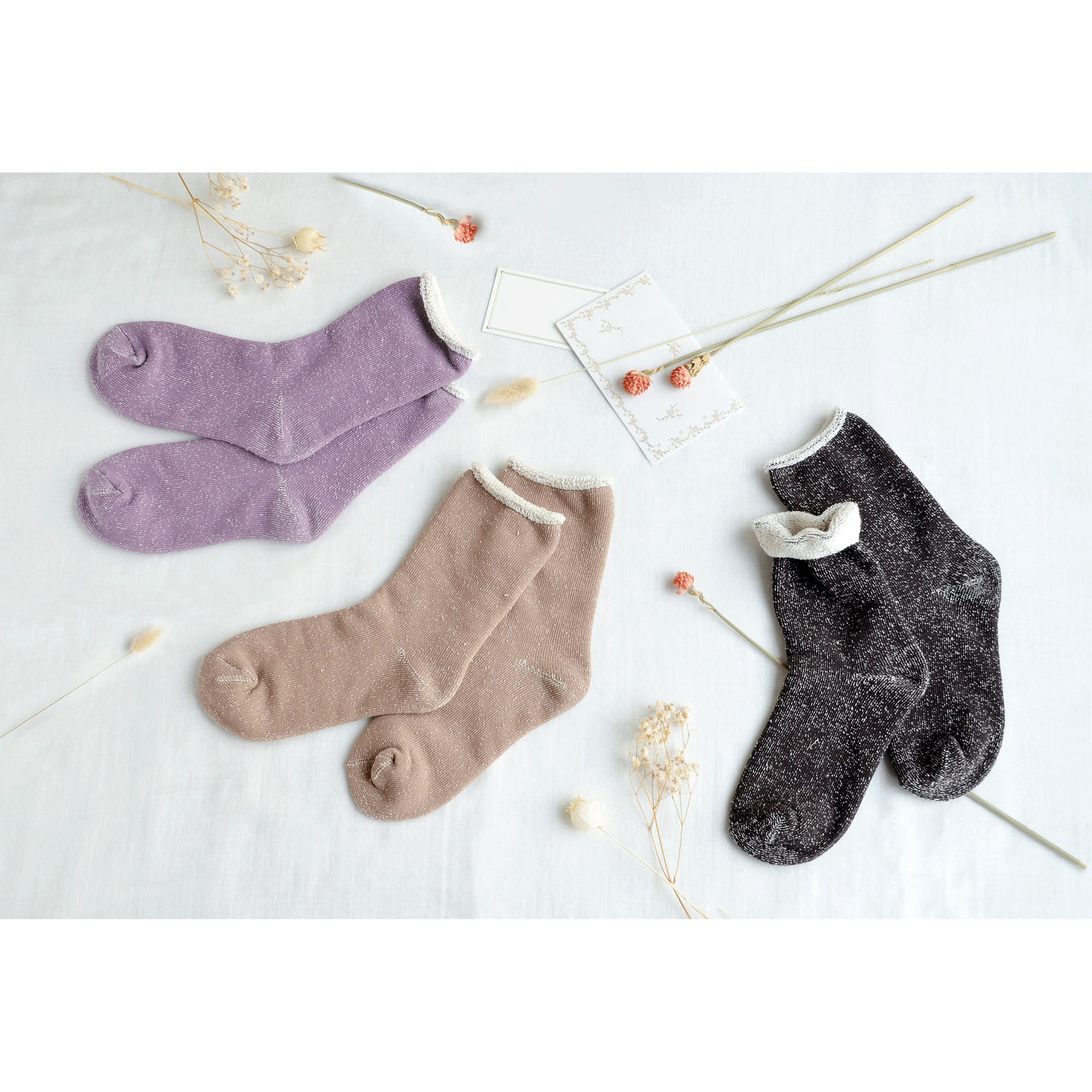 天衣無縫  裏シルクパイルソックス【在庫限り】 - 画像1