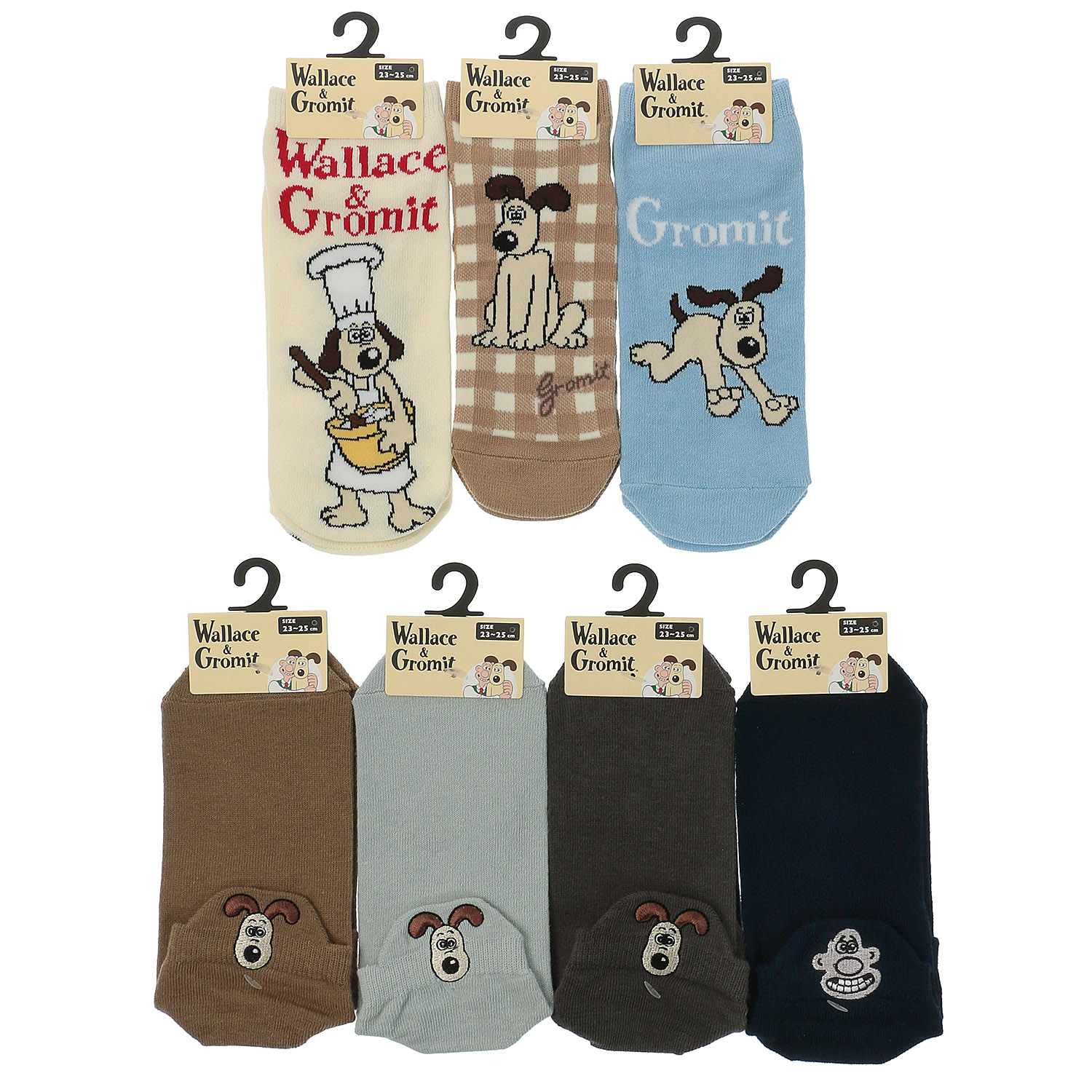ウォレスとグルミット スニーカー丈 靴下【在庫限り】 - 画像1