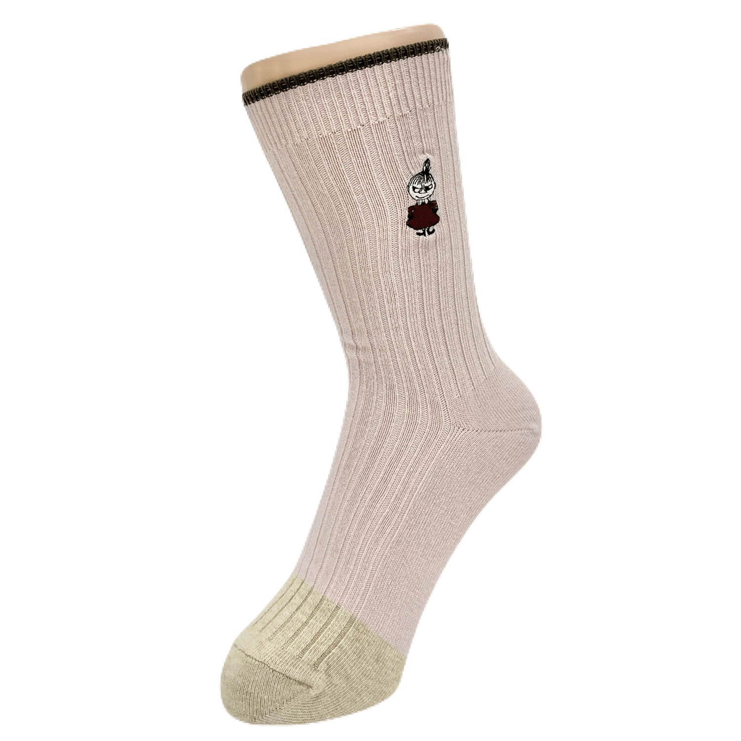 【ネイビーのみ】日本製MOOMINクルーソックス オーガニックコットンリブ切替ミイ【在庫限り】 - 画像7