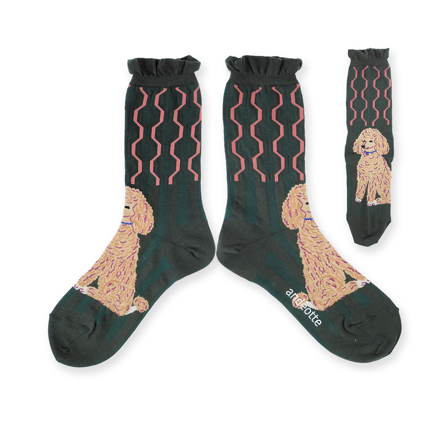 andeotte ハイゲージクルーソックス DOG【在庫限り】 - 画像4