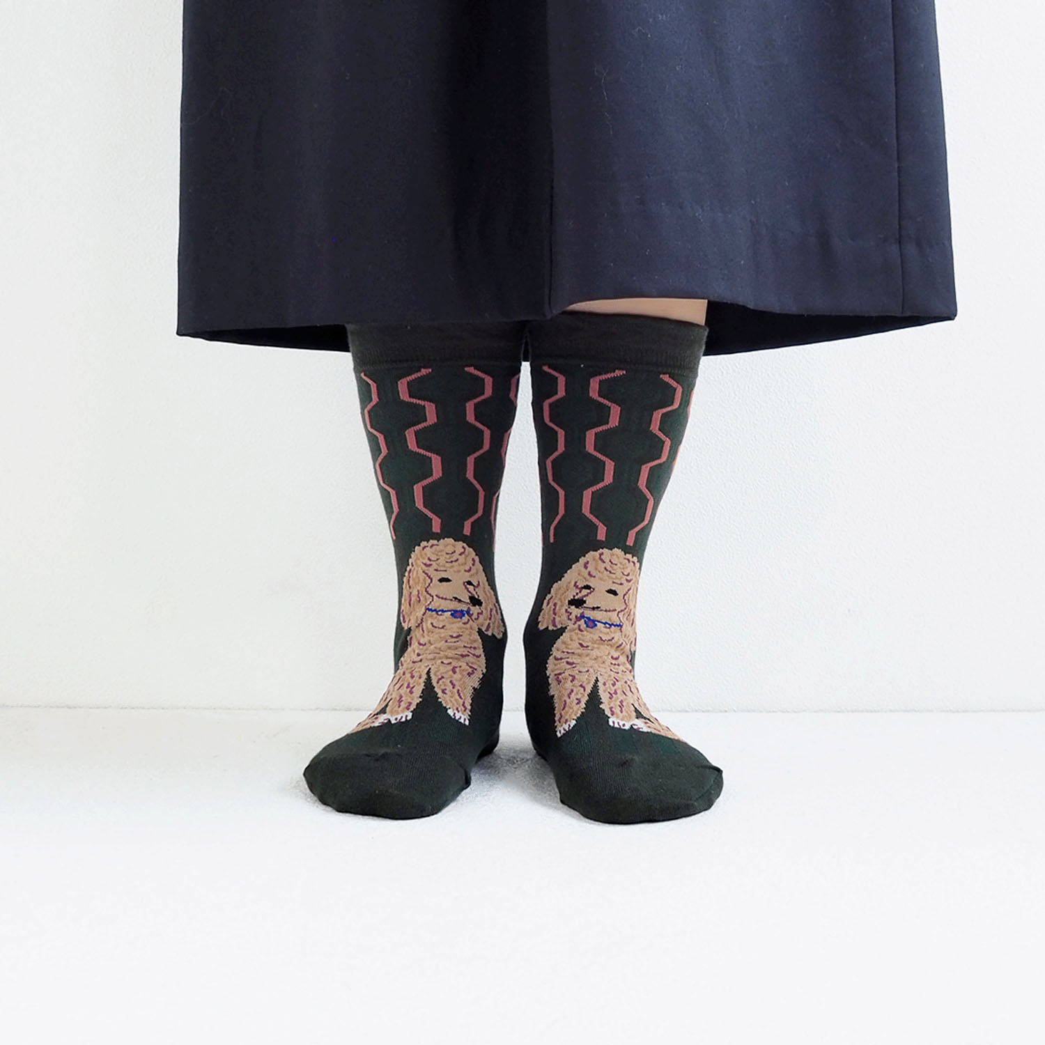 andeotte ハイゲージクルーソックス DOG【在庫限り】 - 画像5