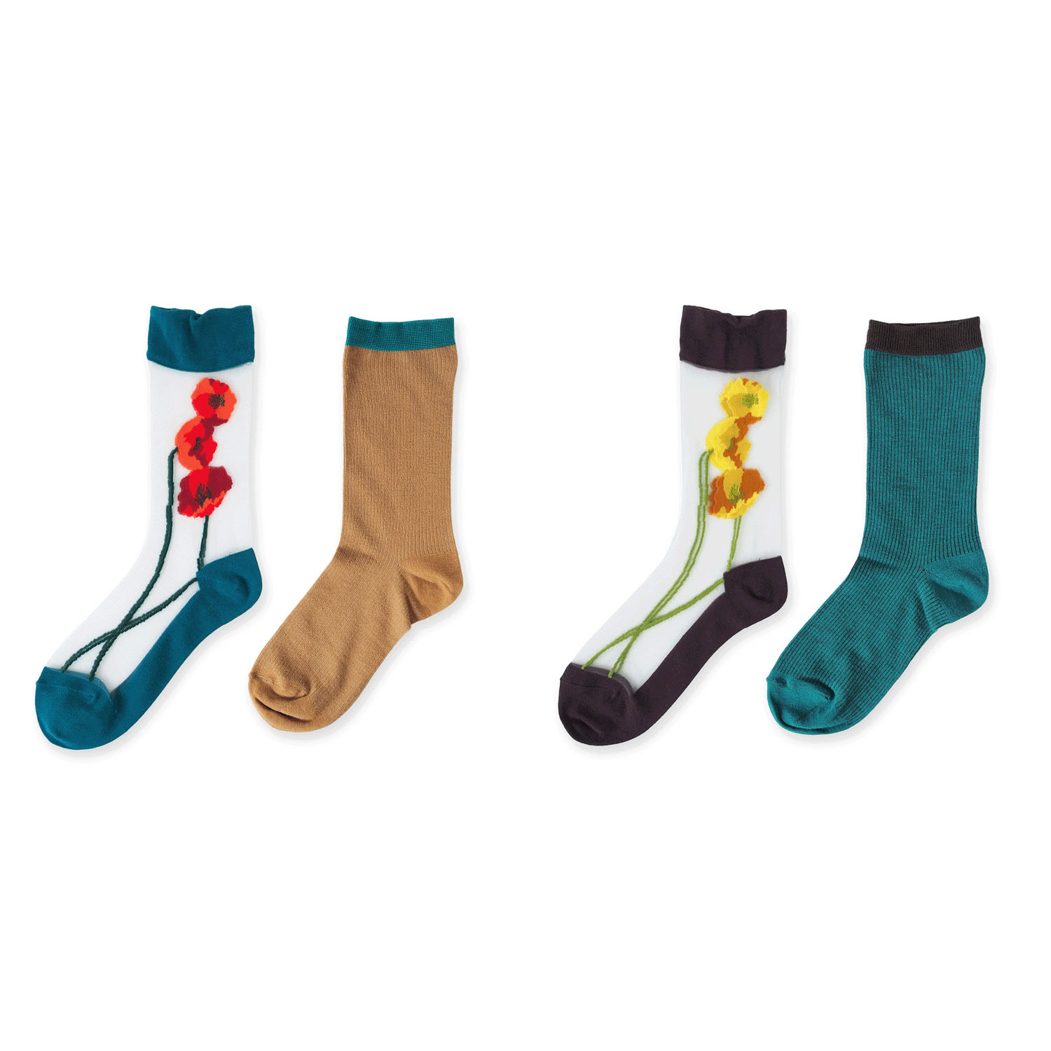 ande レイヤードソックス POPPY【在庫限り】 - 画像1