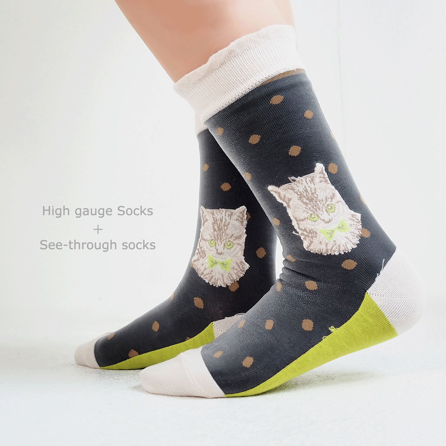 ande レイヤードソックス CAT【在庫限り】 - 画像6