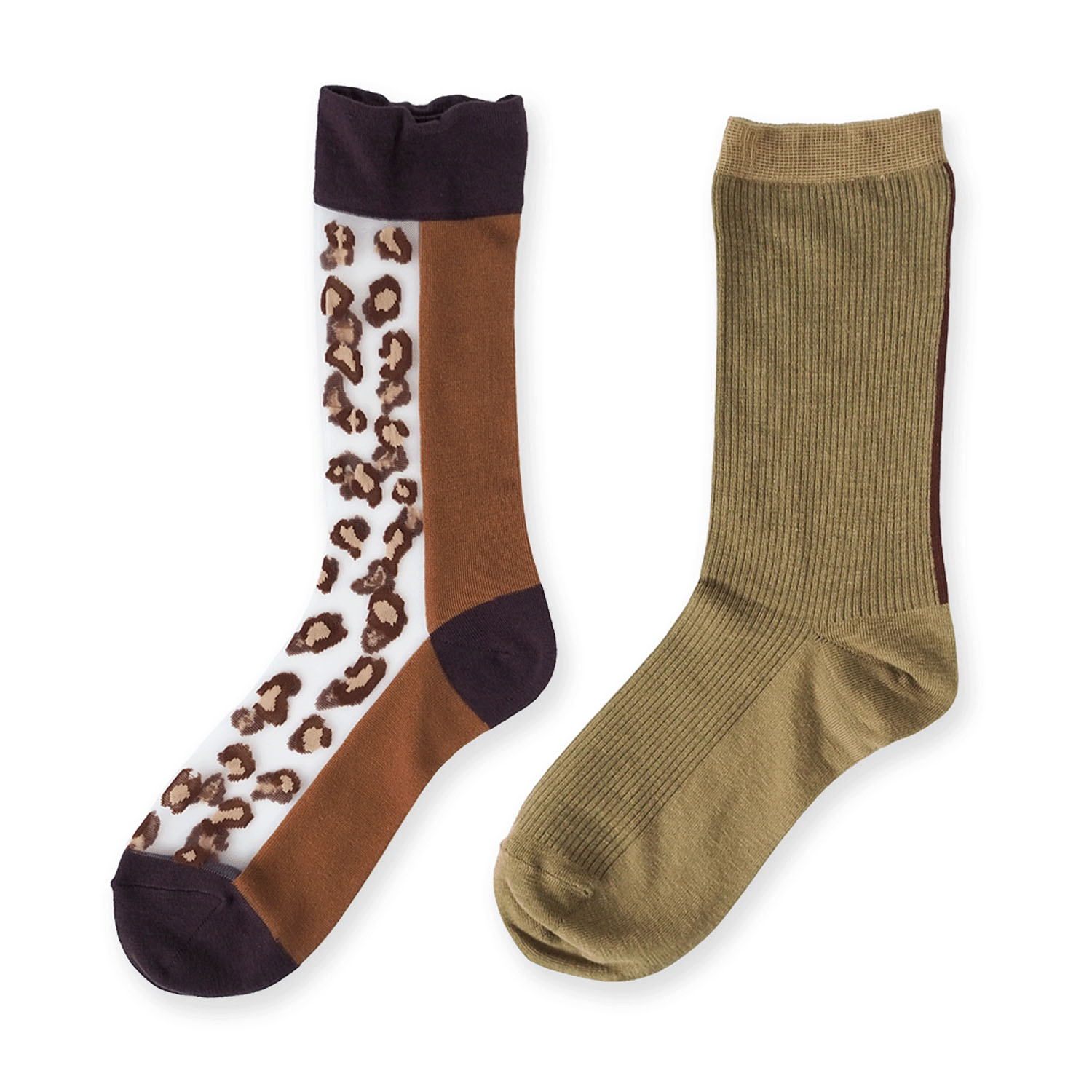 ande レイヤードソックス LEOPARD【在庫限り】 - 画像1