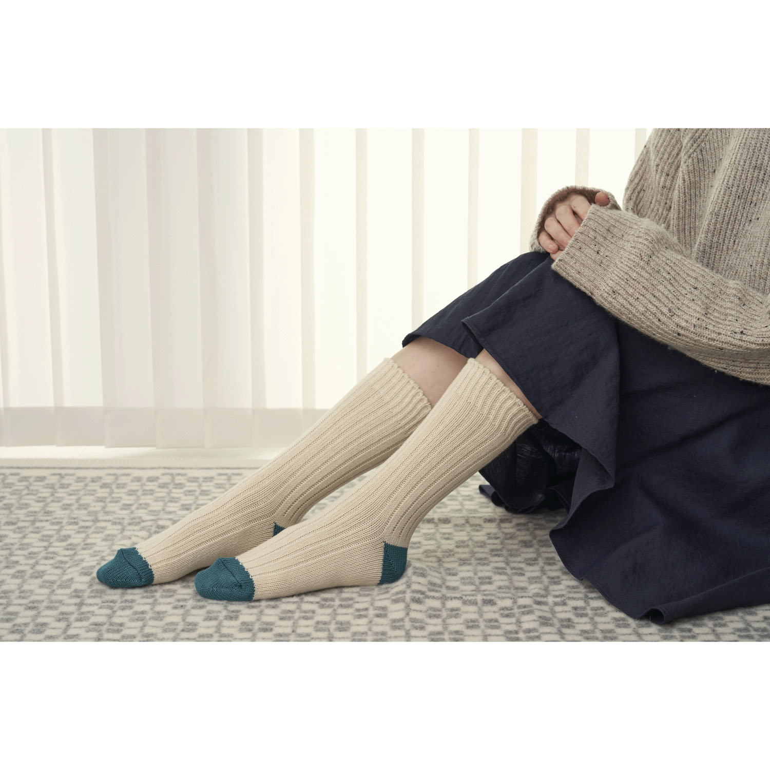 fromF low gauge rib（ローゲージリブ）クルー丈ソックス - 画像7