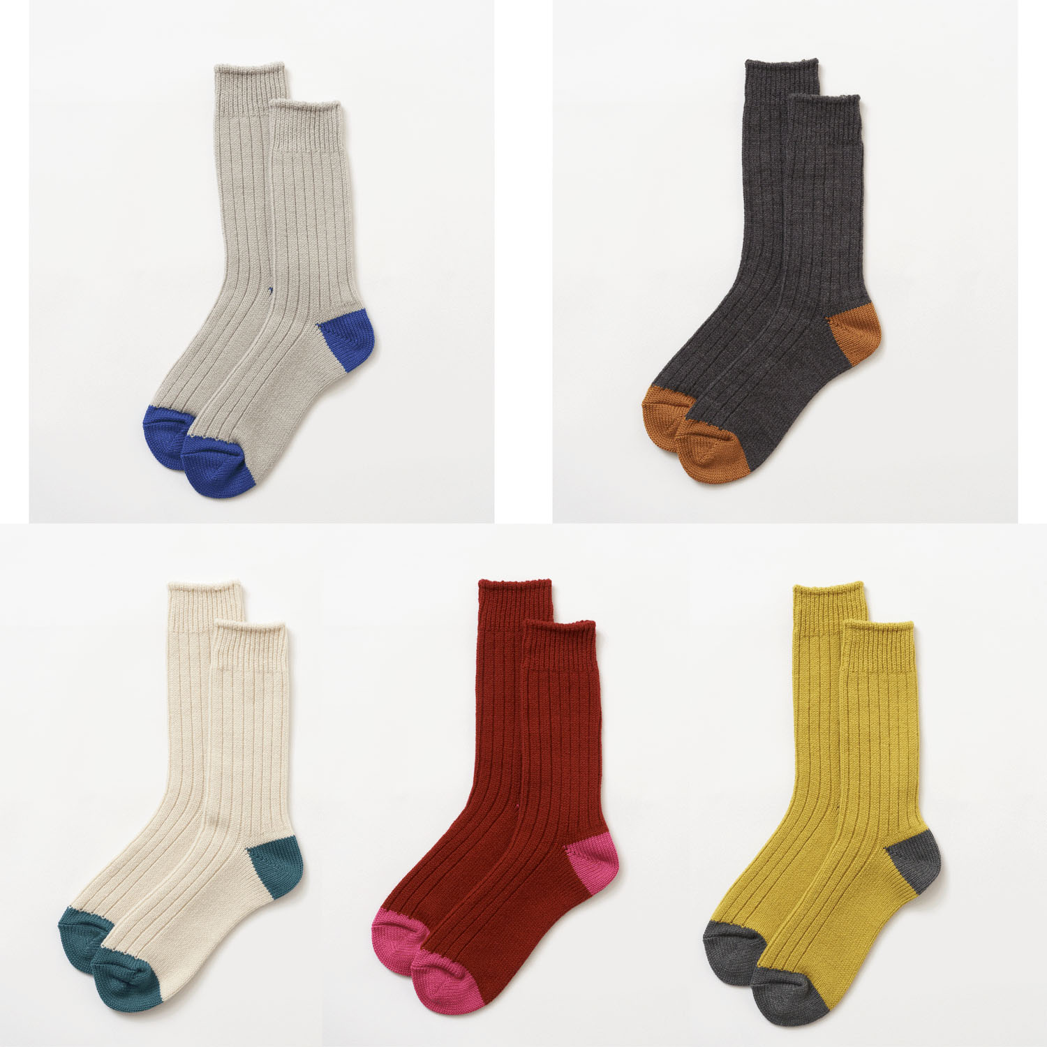 fromF low gauge rib（ローゲージリブ）クルー丈ソックス