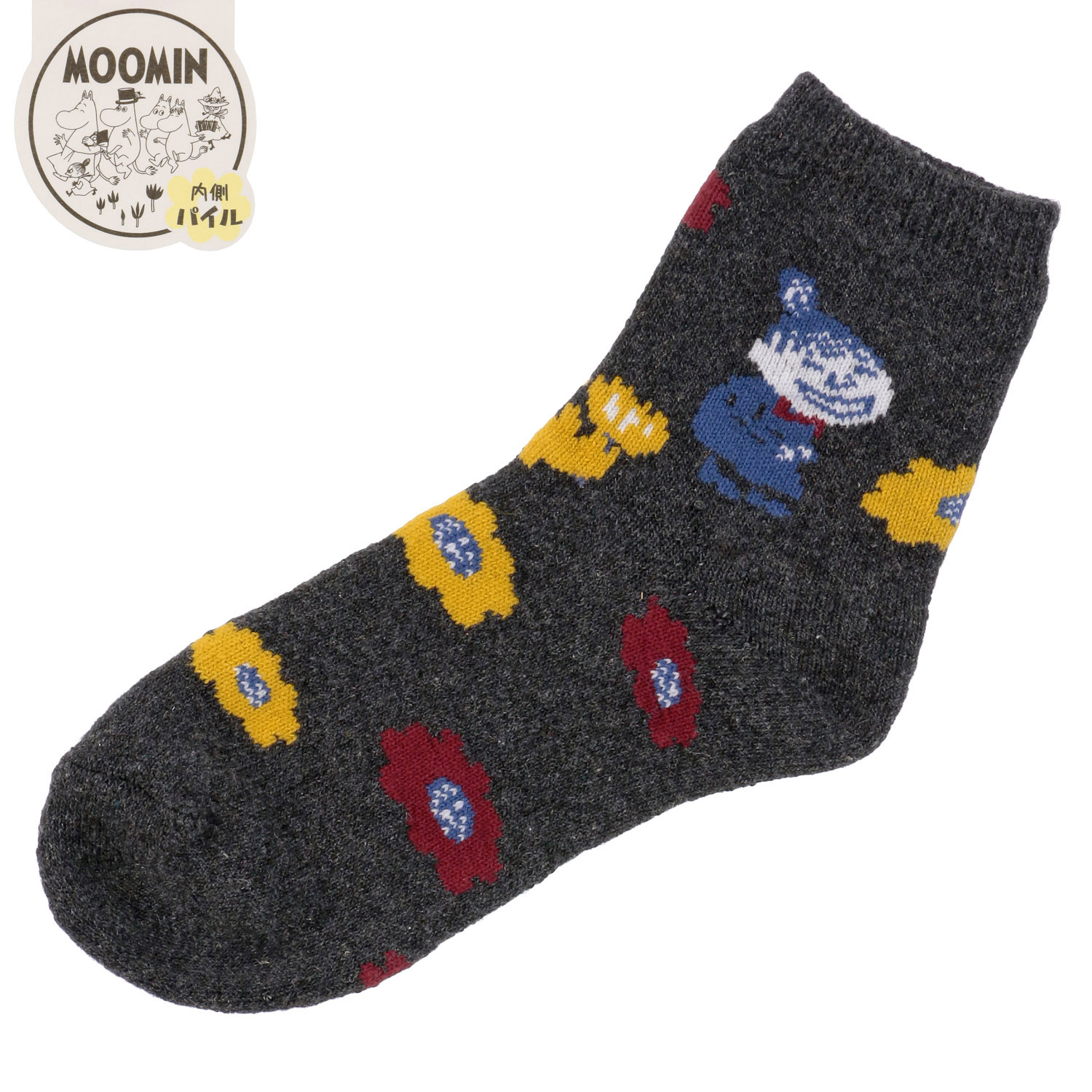 MOOMIN ロークルーソックス 内パイル カラフルミイ【在庫限り】 - 画像2