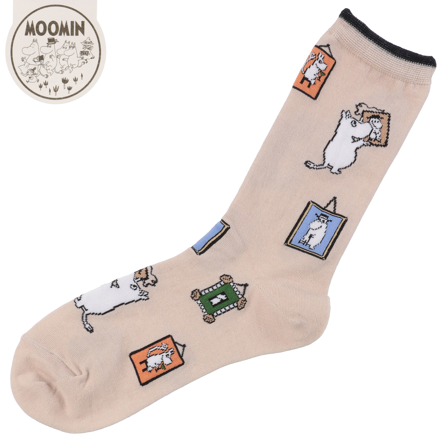 MOOMIN クルーソックス ムーミンと絵画【在庫限り】 - 画像3