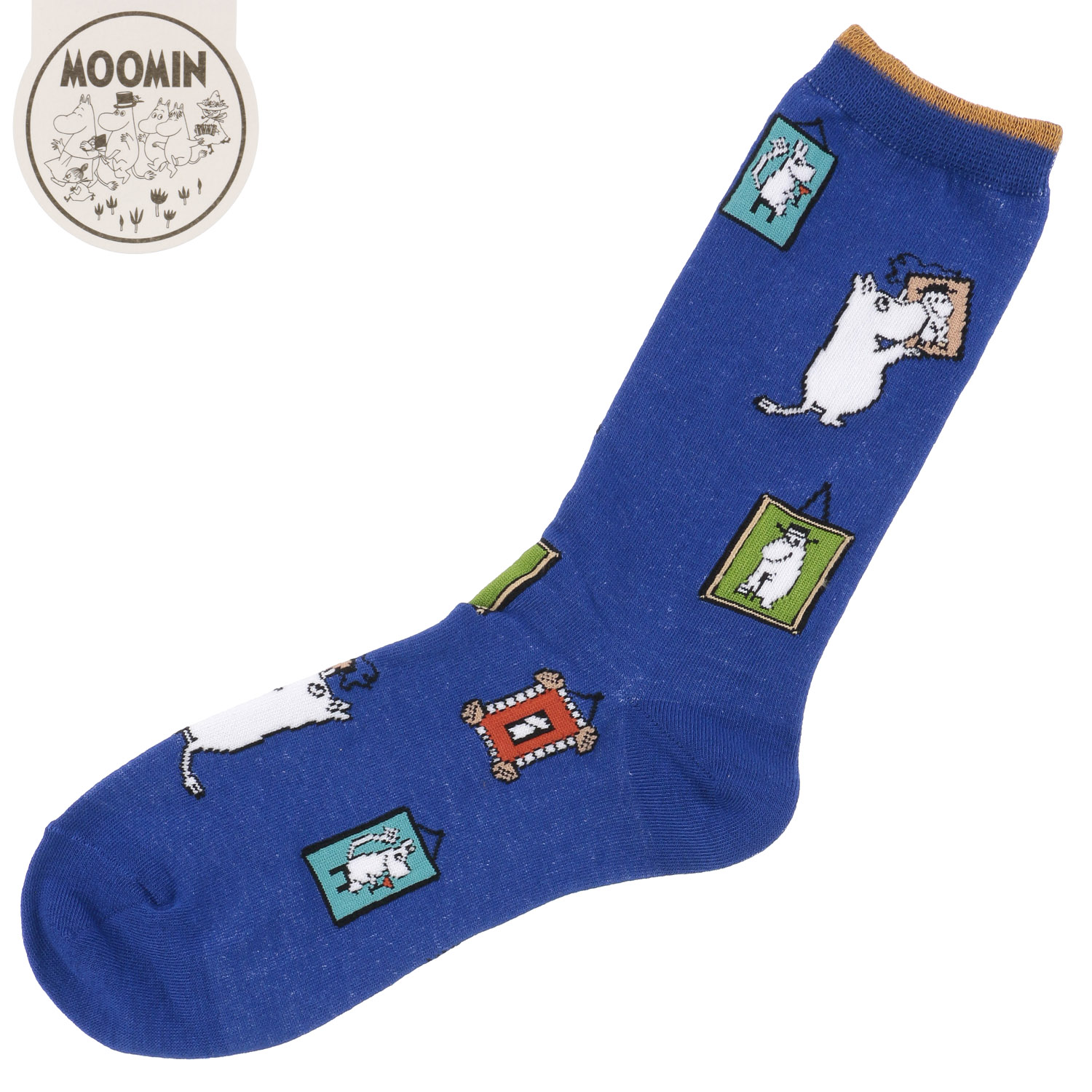 MOOMIN クルーソックス ムーミンと絵画【在庫限り】 - 画像4