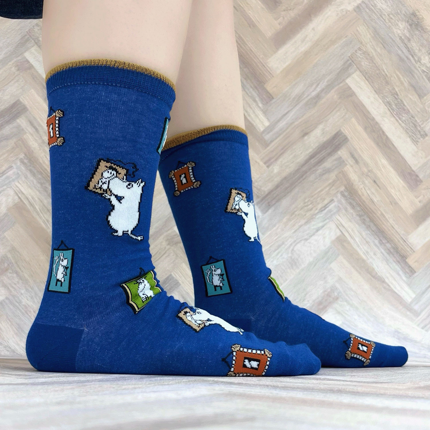 MOOMIN クルーソックス ムーミンと絵画【在庫限り】 - 画像5