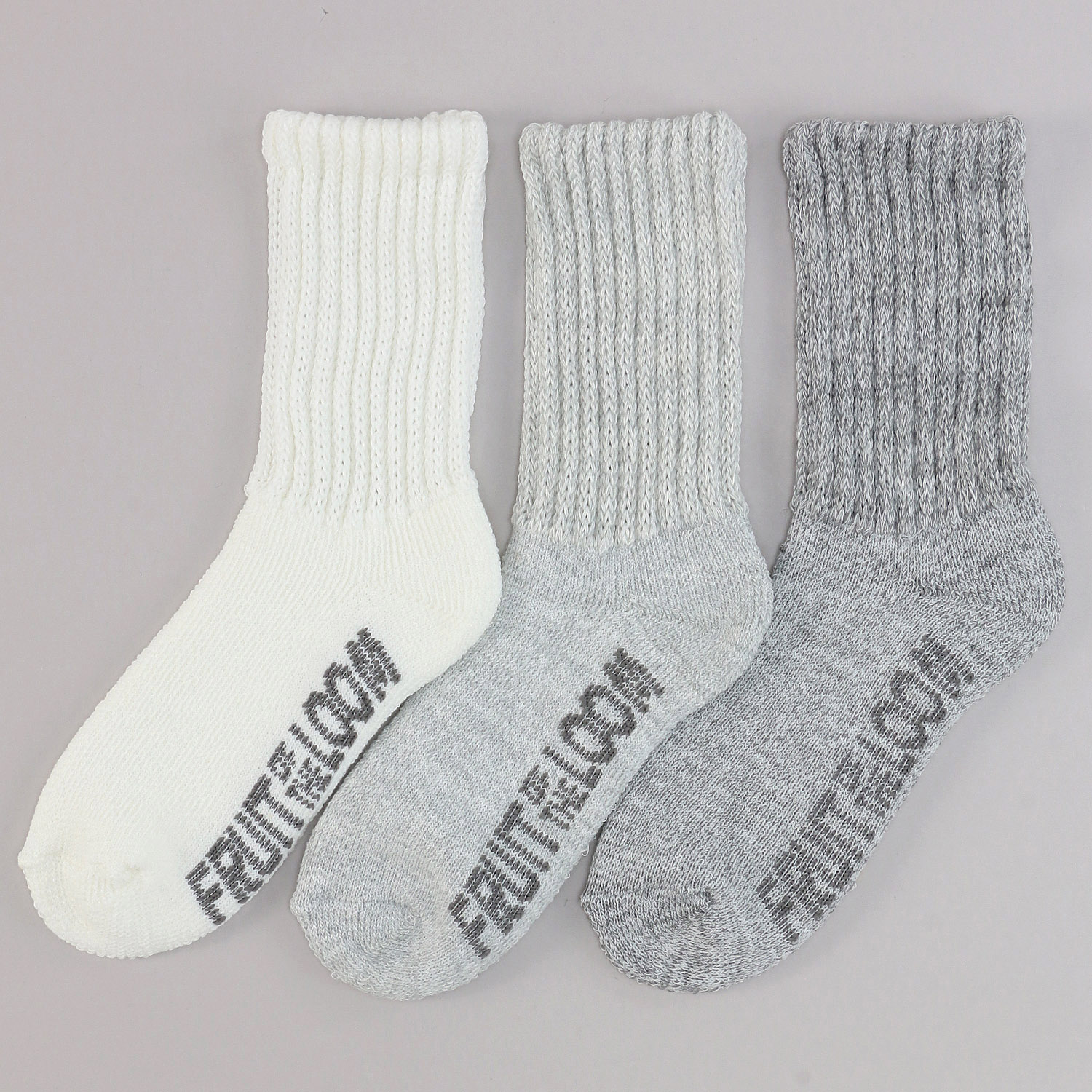 FRUIT OF THE LOOM／ フルーツオブザルーム  3足セット   シンカー パイル編み 靴下