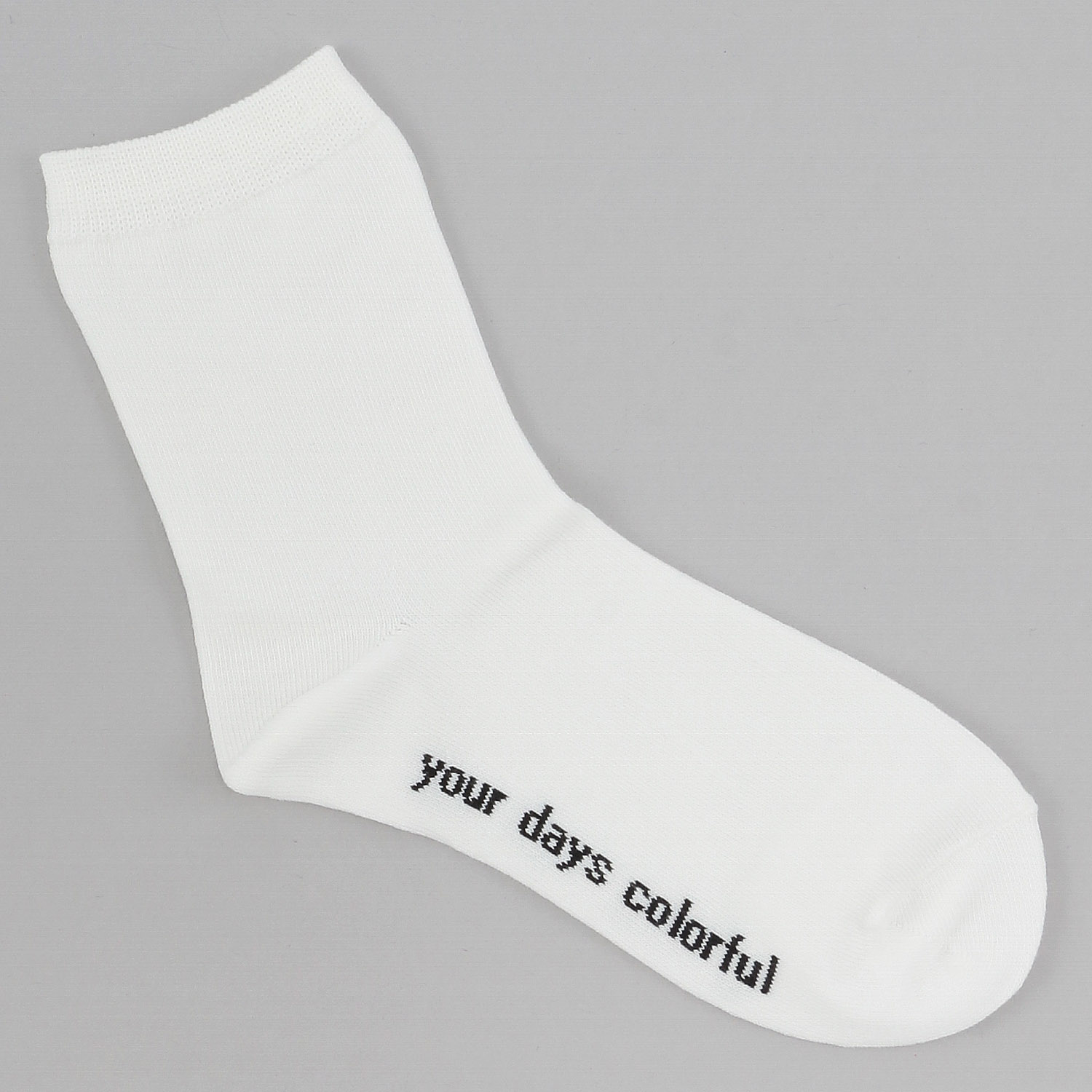 日本製 足底ロゴ クルー 靴下 - 画像4