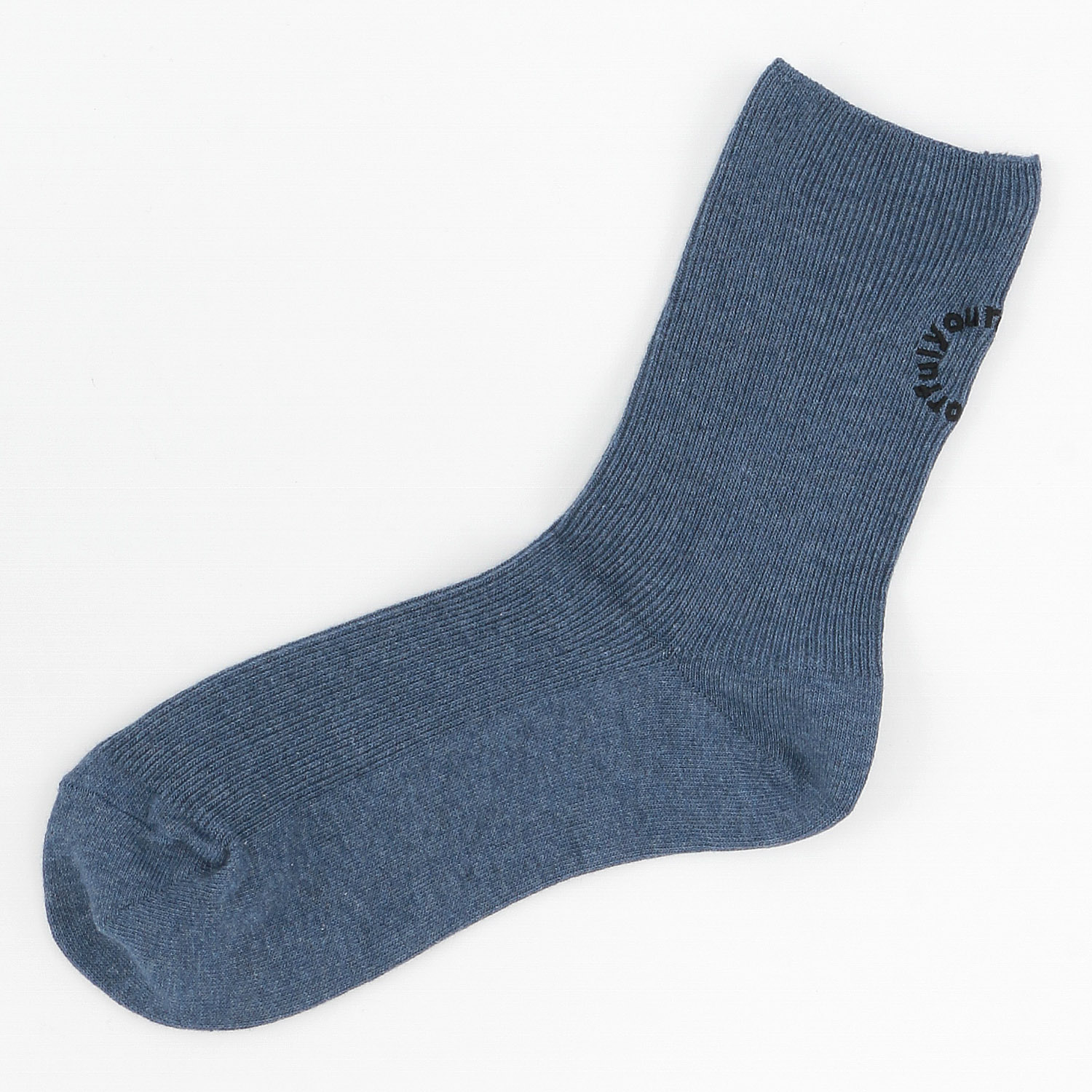 日本製  リブ バック刺しゅう ハイクルー丈 靴下 - 画像10