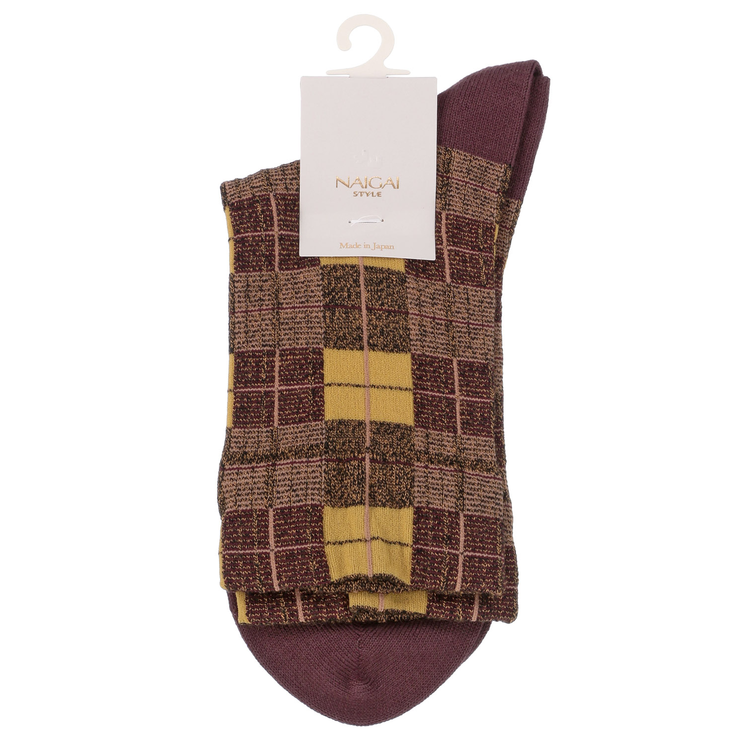 NAIGAI STYLE  ヘザーチェック クルー丈ソックス - 画像3