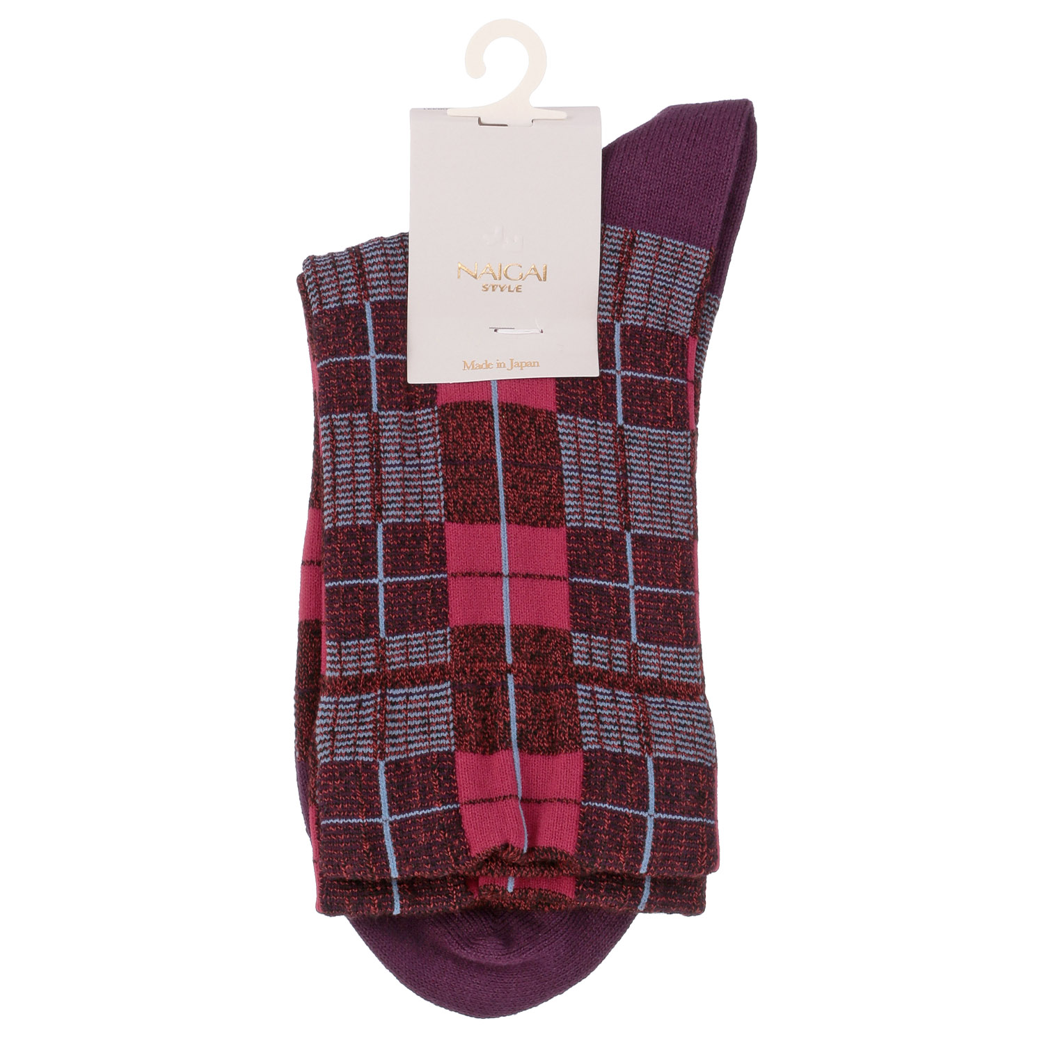 NAIGAI STYLE  ヘザーチェック クルー丈ソックス - 画像4