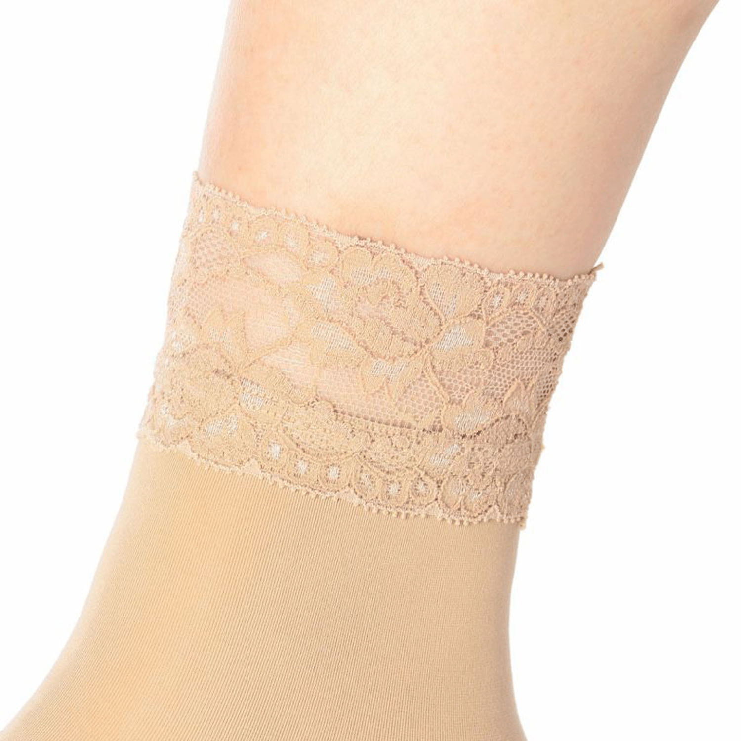 満足 レース付 ナイロンソックス  クルー丈 - 画像4