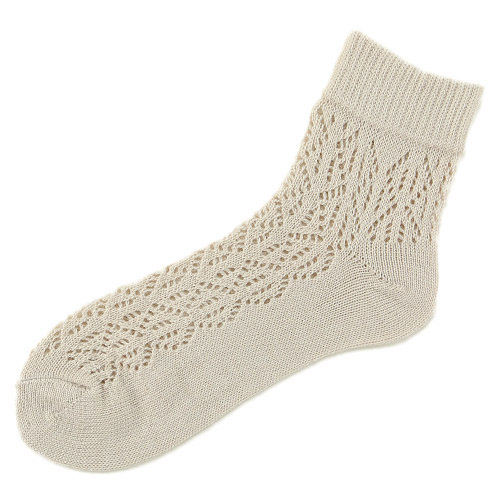 絹混 手編風ソックス - 画像2