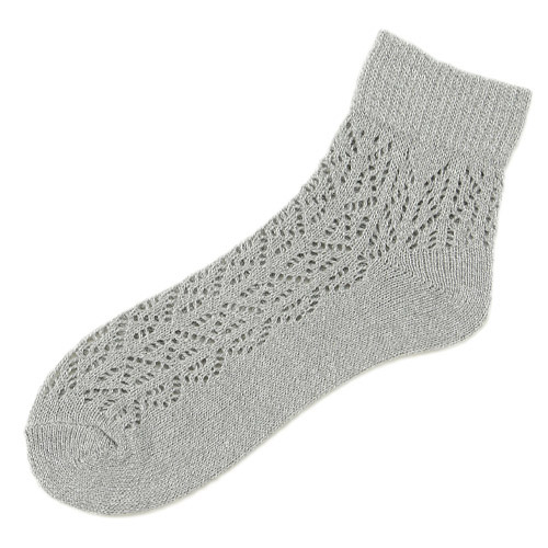 絹混 手編風ソックス - 画像2