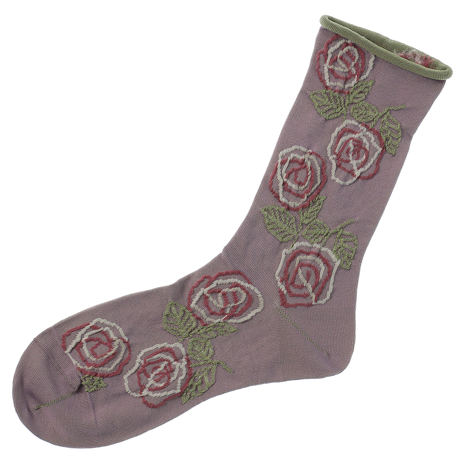 手篝ソックス フロート薔薇柄 靴下 - 画像5