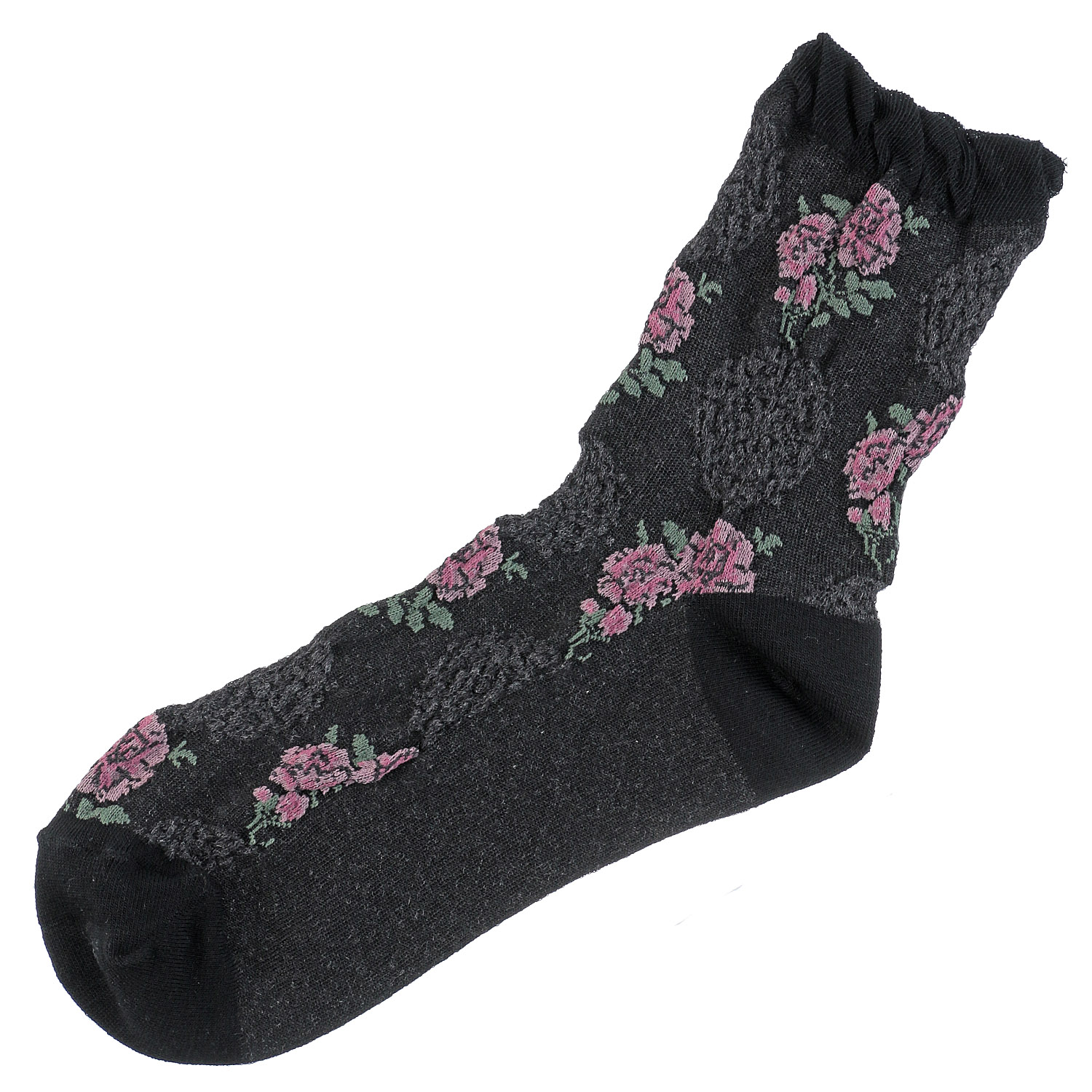 ギュレ フロート大花柄 靴下 - 画像4