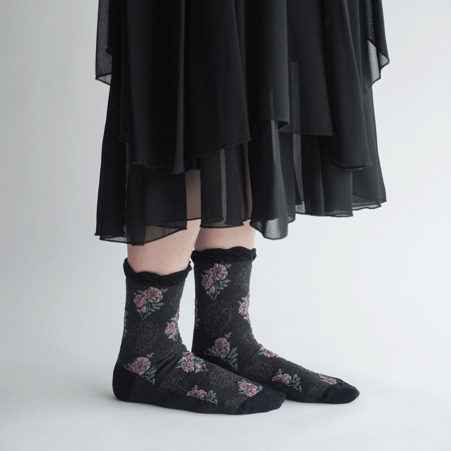 ギュレ フロート大花柄 靴下【在庫限り】 - 画像6