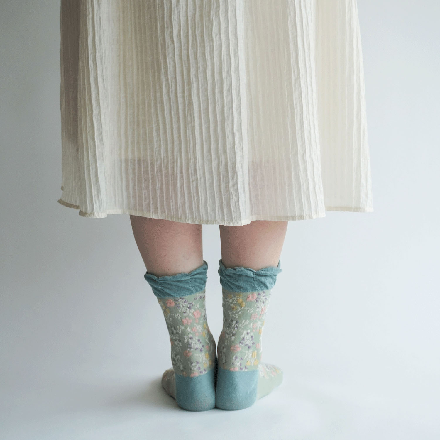 ギュレ オーガニックコットン 小花柄 靴下 - 画像11