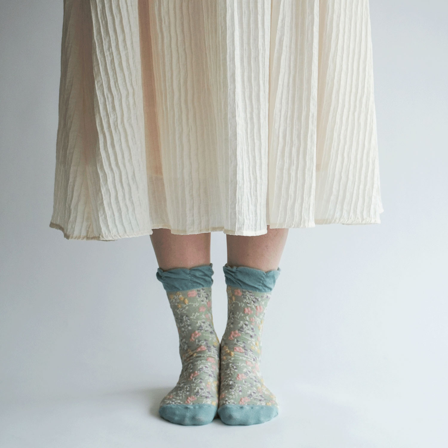ギュレ オーガニックコットン 小花柄 靴下【在庫限り】 - 画像10