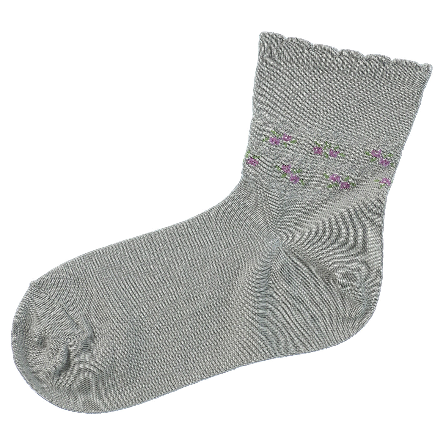 いたわり設計 らくらくフィット 花柄  靴下