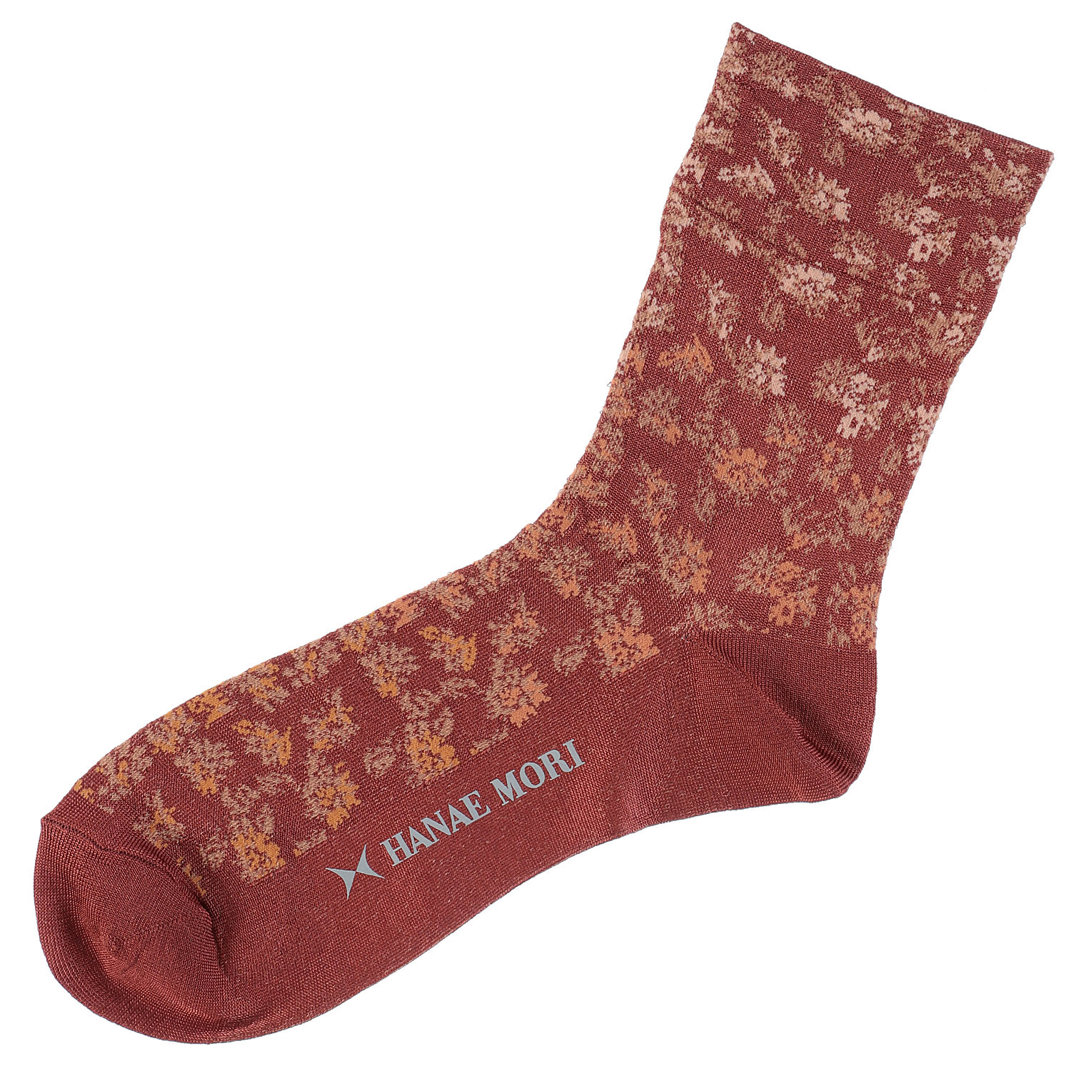 ハナエモリ クルー丈ソックス 花柄 なめらかタッチ - 画像3