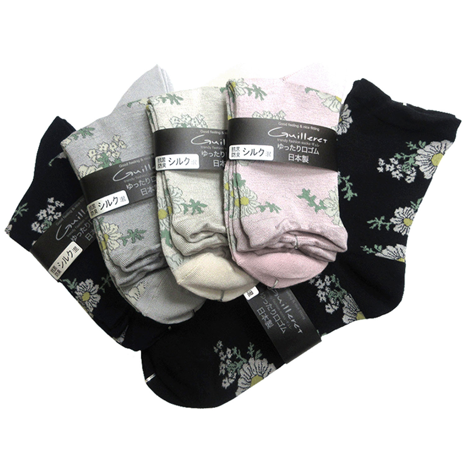 ギュレ シルク混 大花柄 - 画像1