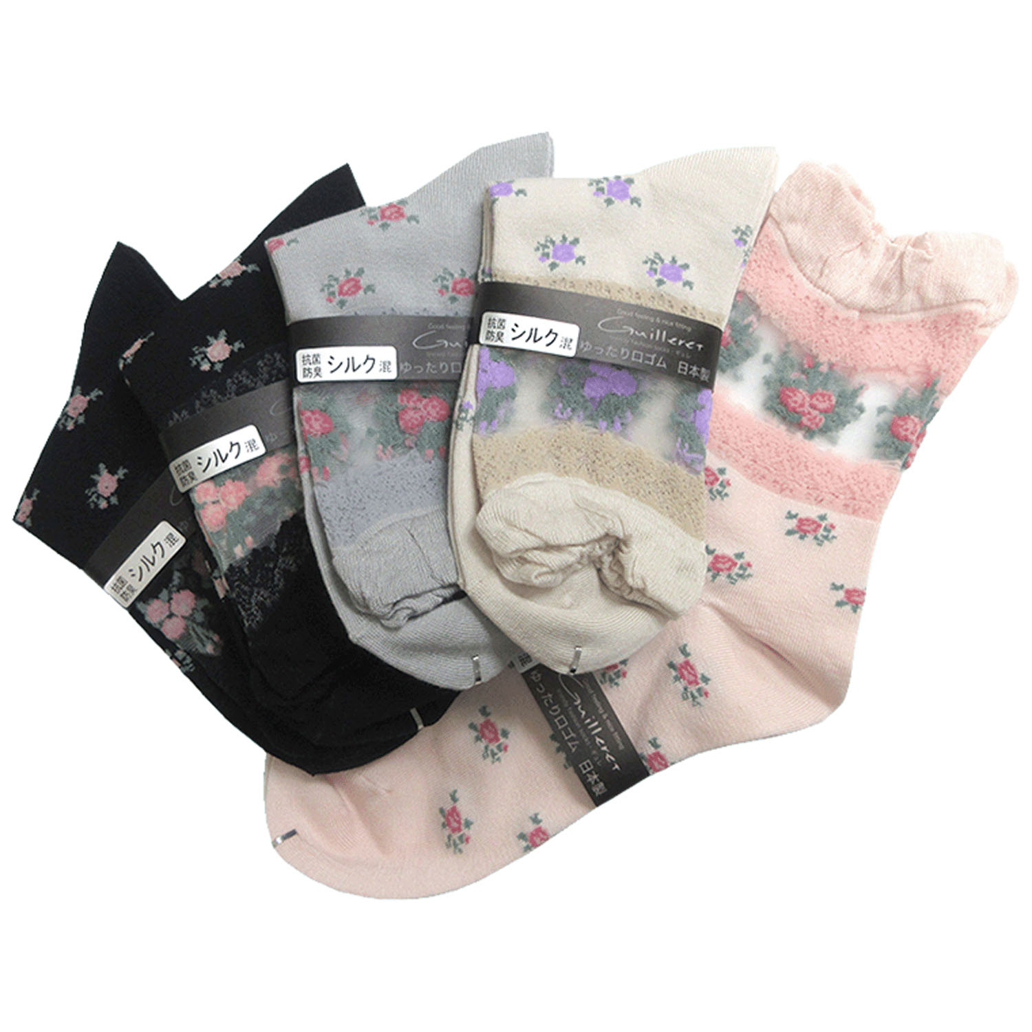 ギュレ 足首テグス 総薔薇柄 - 画像1