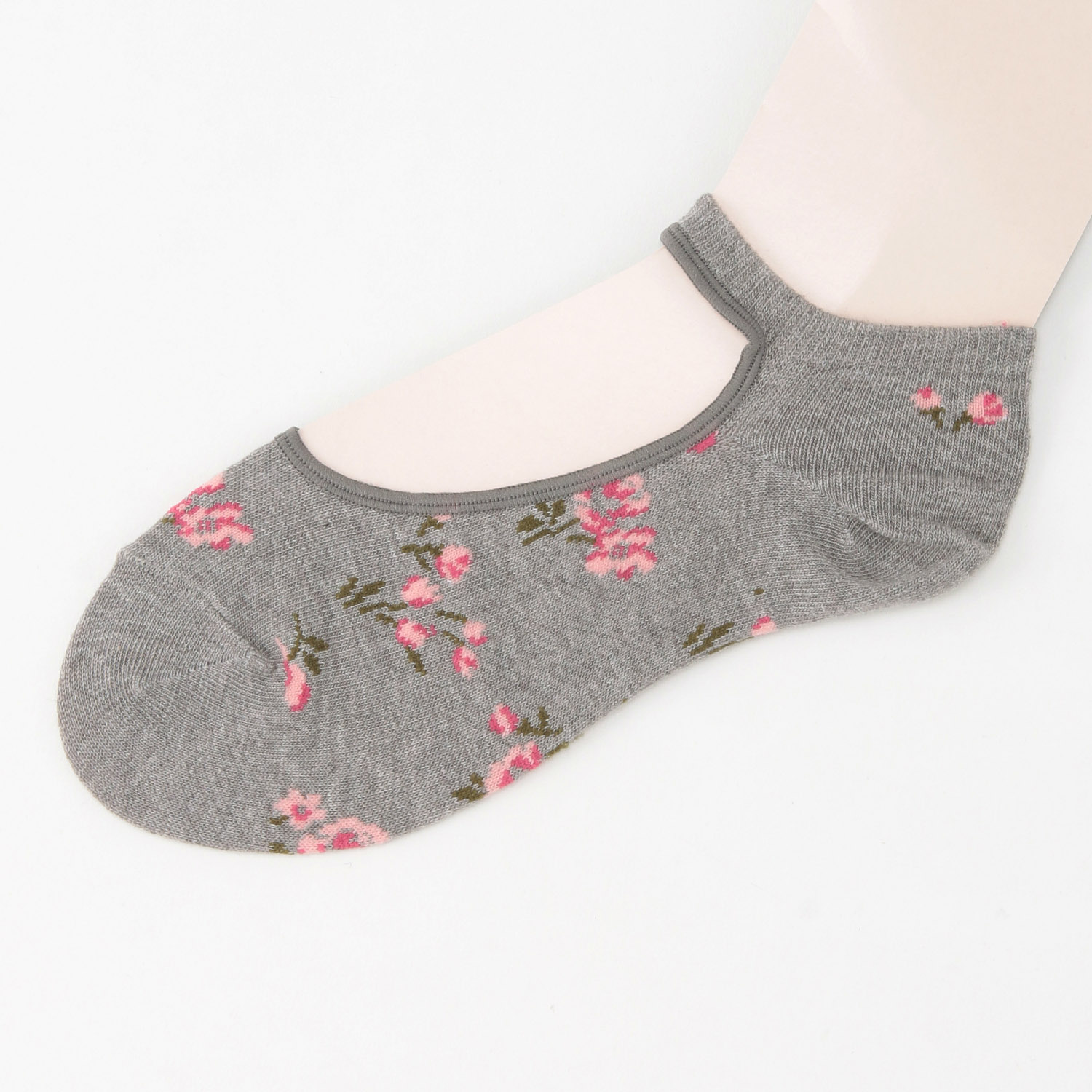 エトワールオリジナル  甲くりぬき 総花柄 靴下【在庫限り】 - 画像2