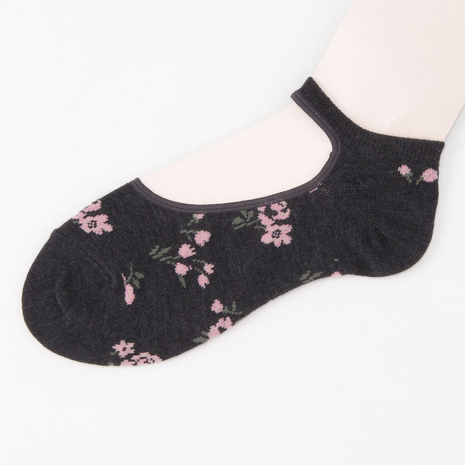 エトワールオリジナル  甲くりぬき 総花柄 靴下【在庫限り】 - 画像3