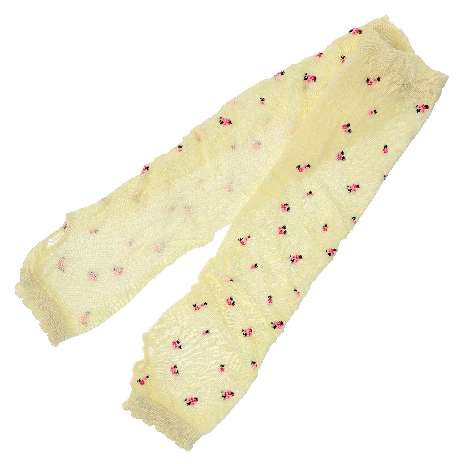 アームカバー 48cm丈 メッシュ編み 花柄 - 画像2