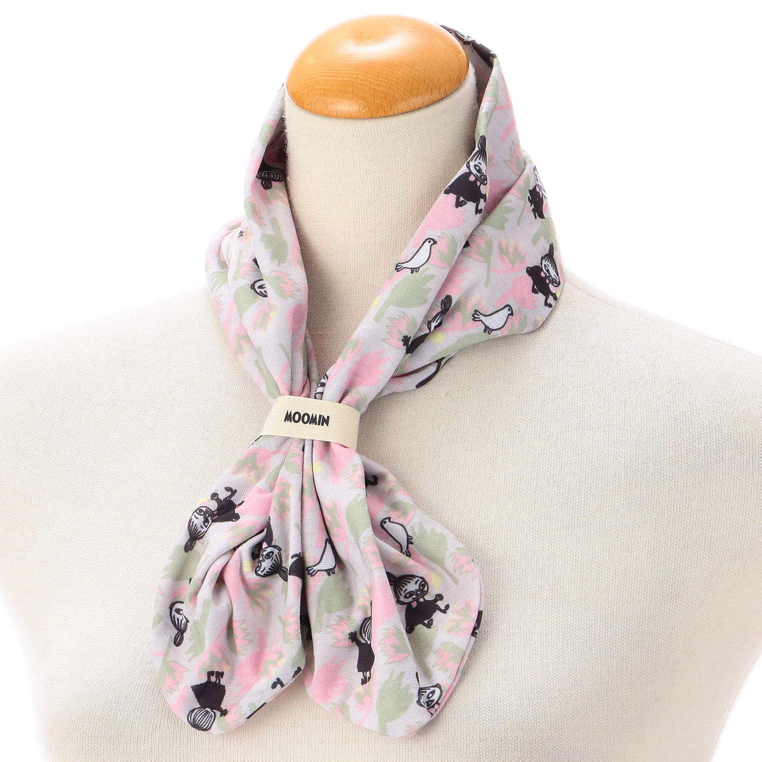 MOOMIN ミイフェア ネックスカーフ ミイと鳥と花総柄 - 画像1