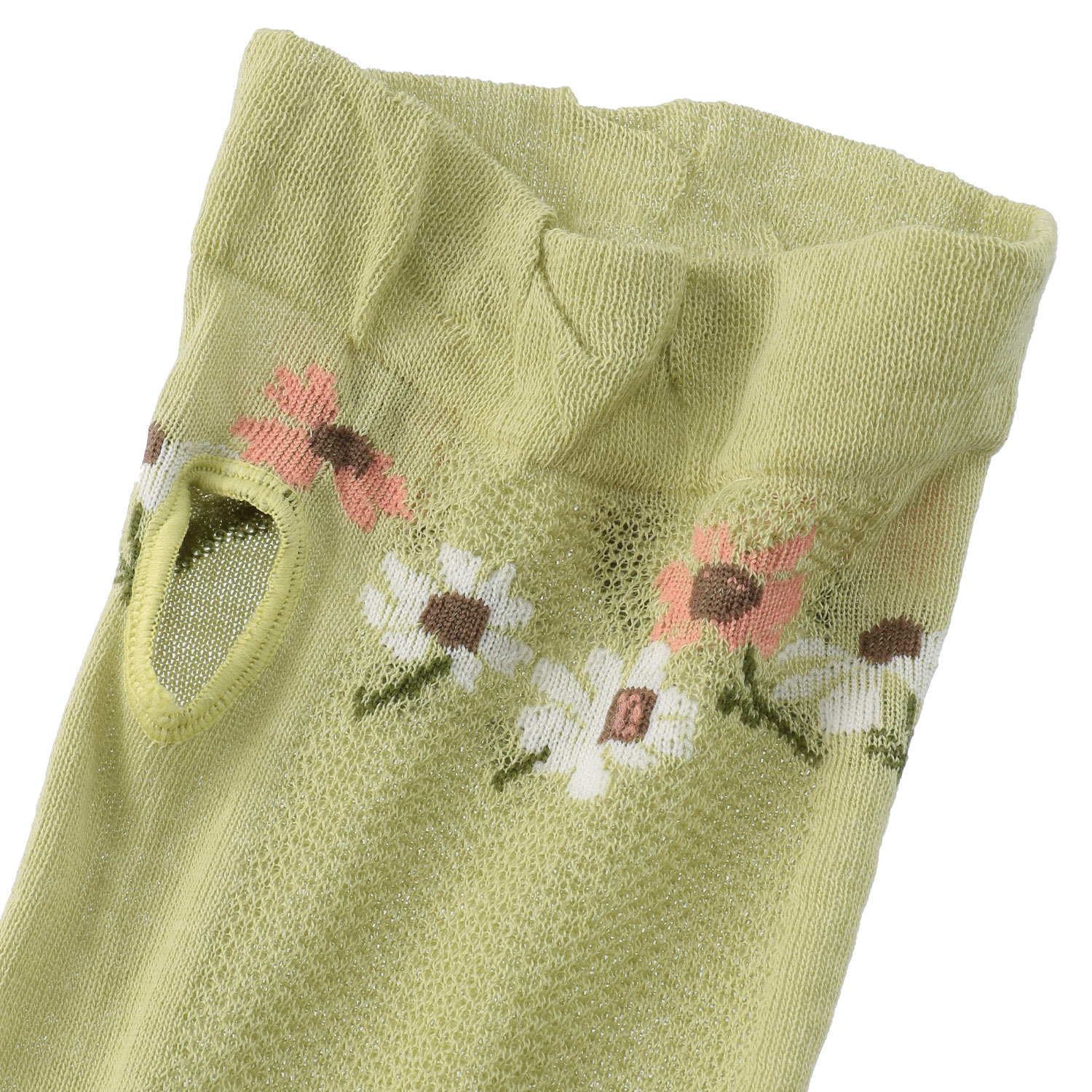 アームカバー 22cm丈 トップ花柄 親指穴付き - 画像4