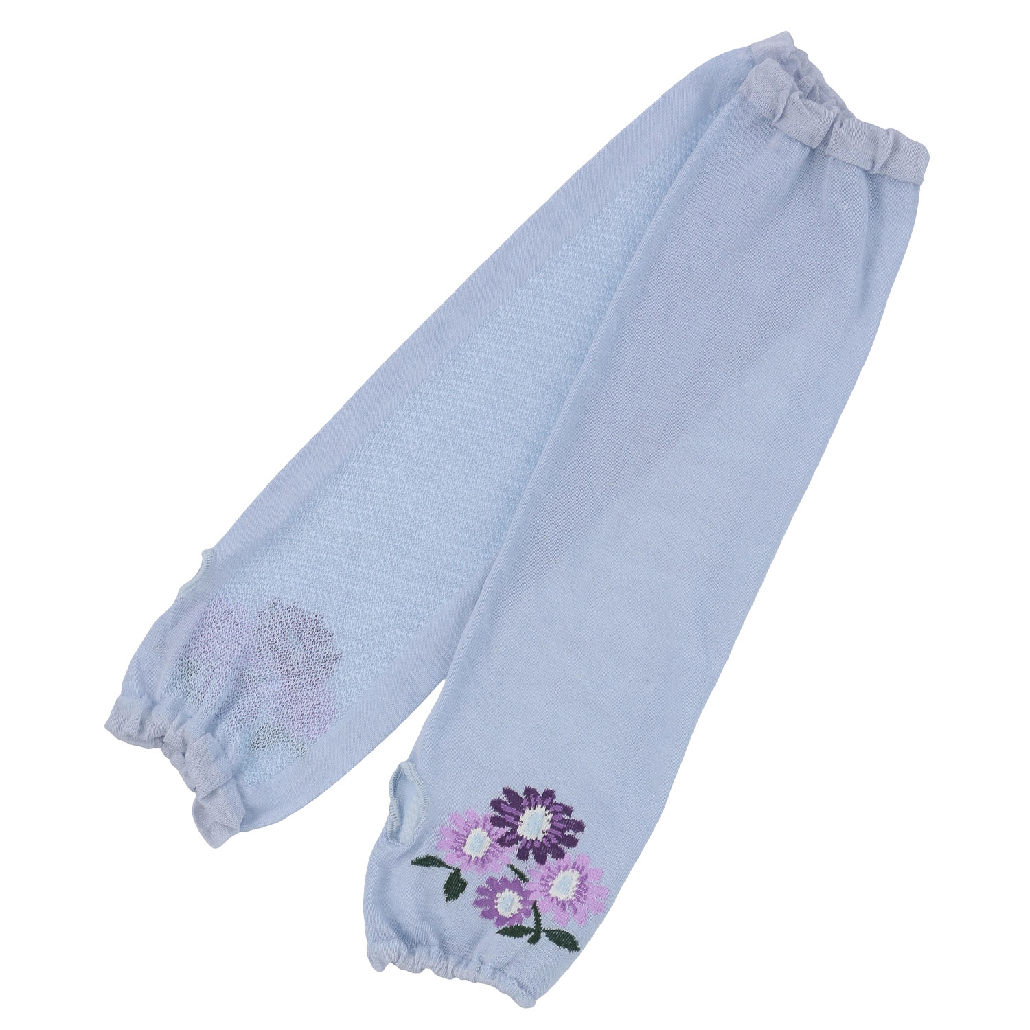 アームカバー 45cm丈  指先花柄 親指穴付き - 画像2