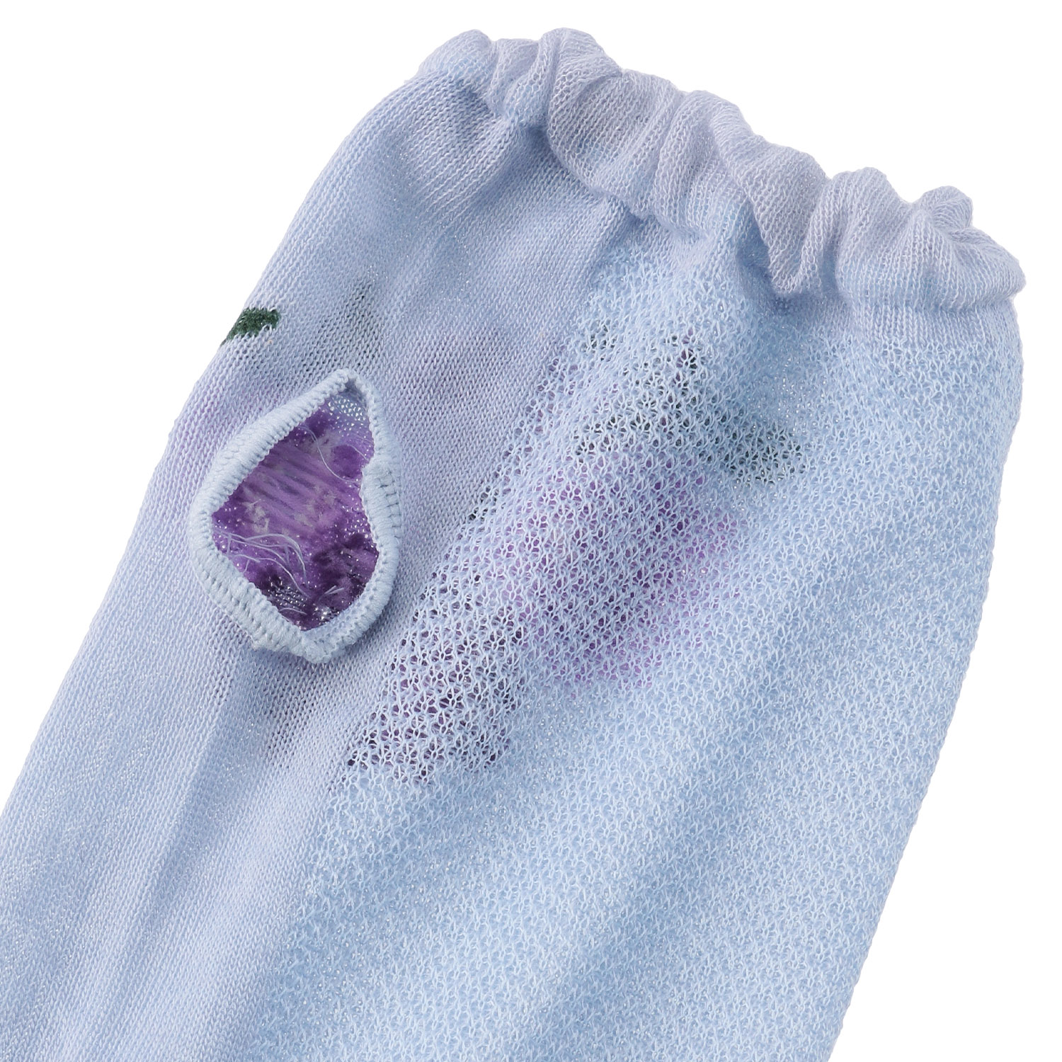 アームカバー 45cm丈  指先花柄 親指穴付き - 画像4