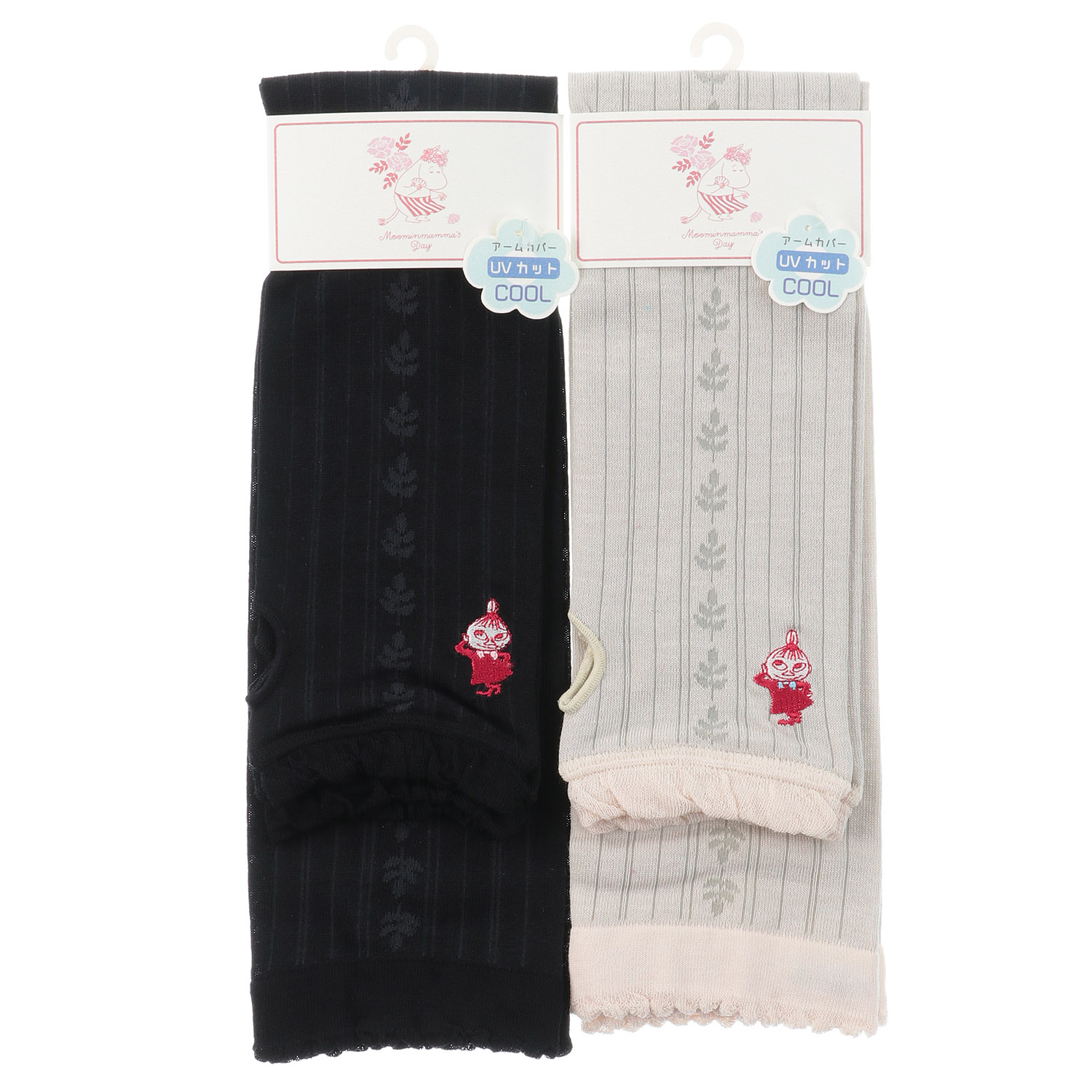 MOOMIN 母の日 アームカバー UVカット＋冷感 縦柄ミイ刺繍