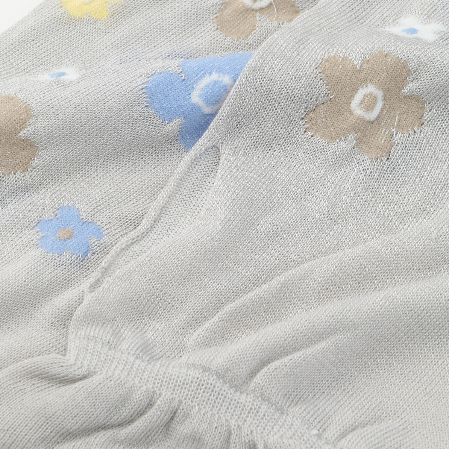 日本製 アームカバー シルク混 50センチ丈 モダン花柄 - 画像3