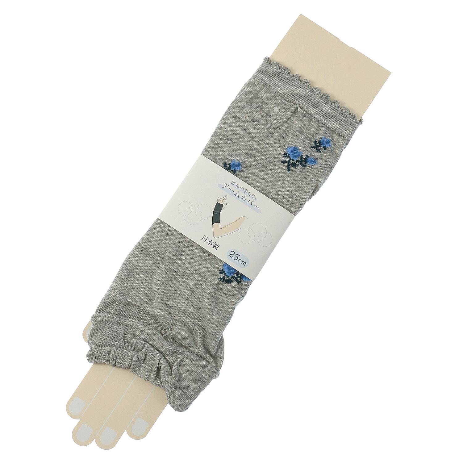 ほんのきもち アームカバー 25cm  バラ総柄【在庫限り】