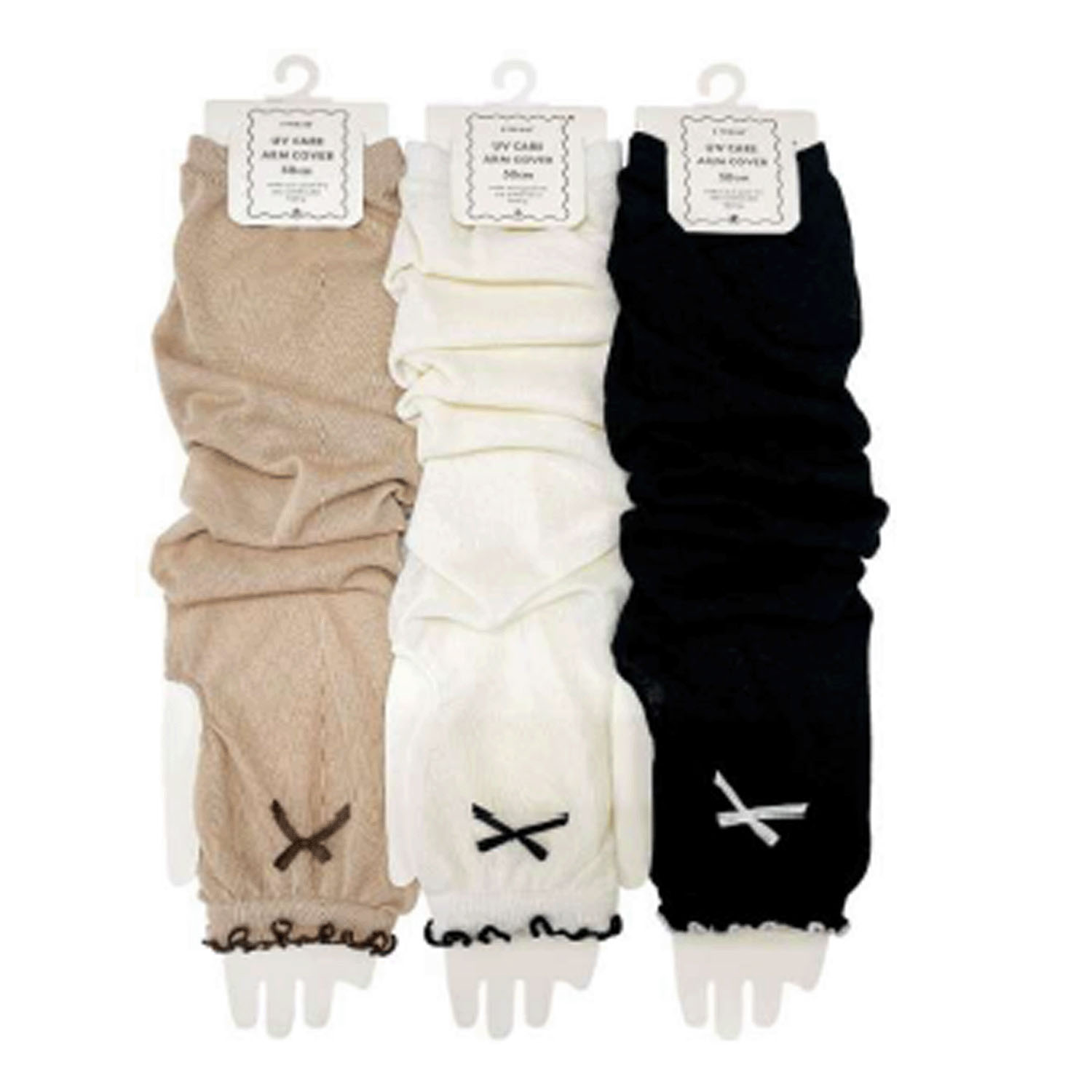 STREAM アームカバー 接触冷感 リボン付 - 画像1