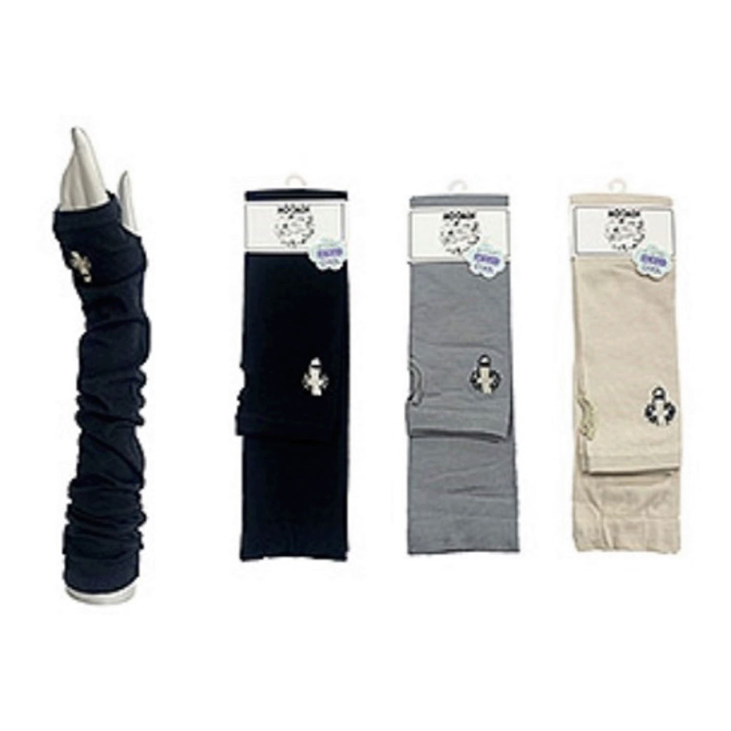 MOOMIN アームカバー UVカット＋冷感 無地ニョロ刺繍【在庫限り】 - 画像1