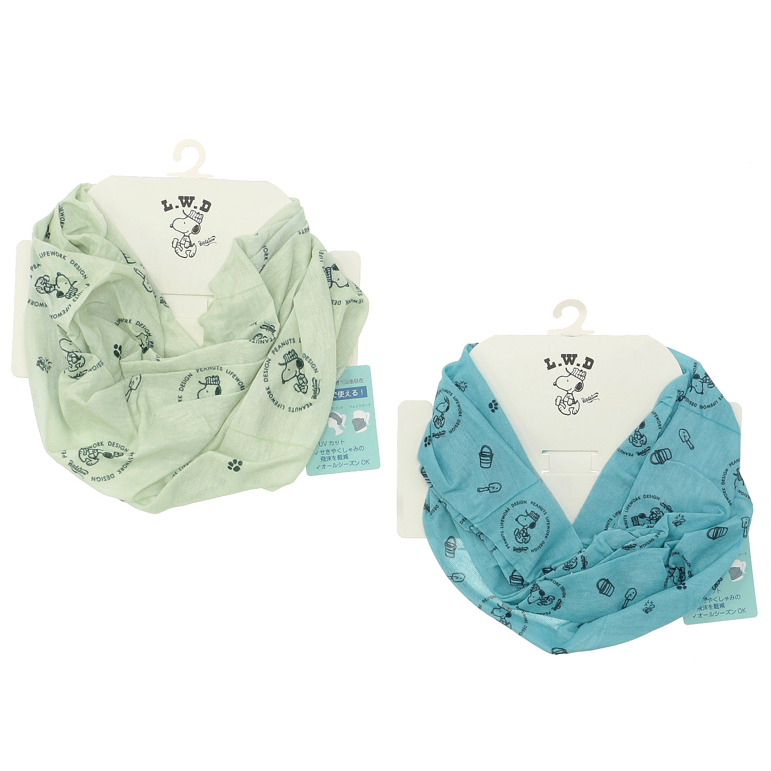 スヌーピー ネックカバー UVカット ドット総柄【在庫限り】